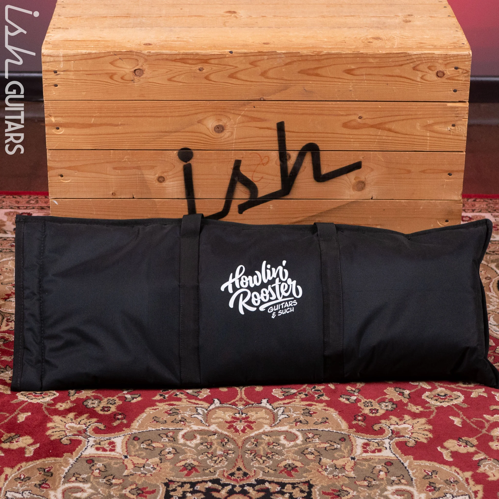Howlin’ Rooster Ammo Box Short Scale Guitar Army Green - Image 14