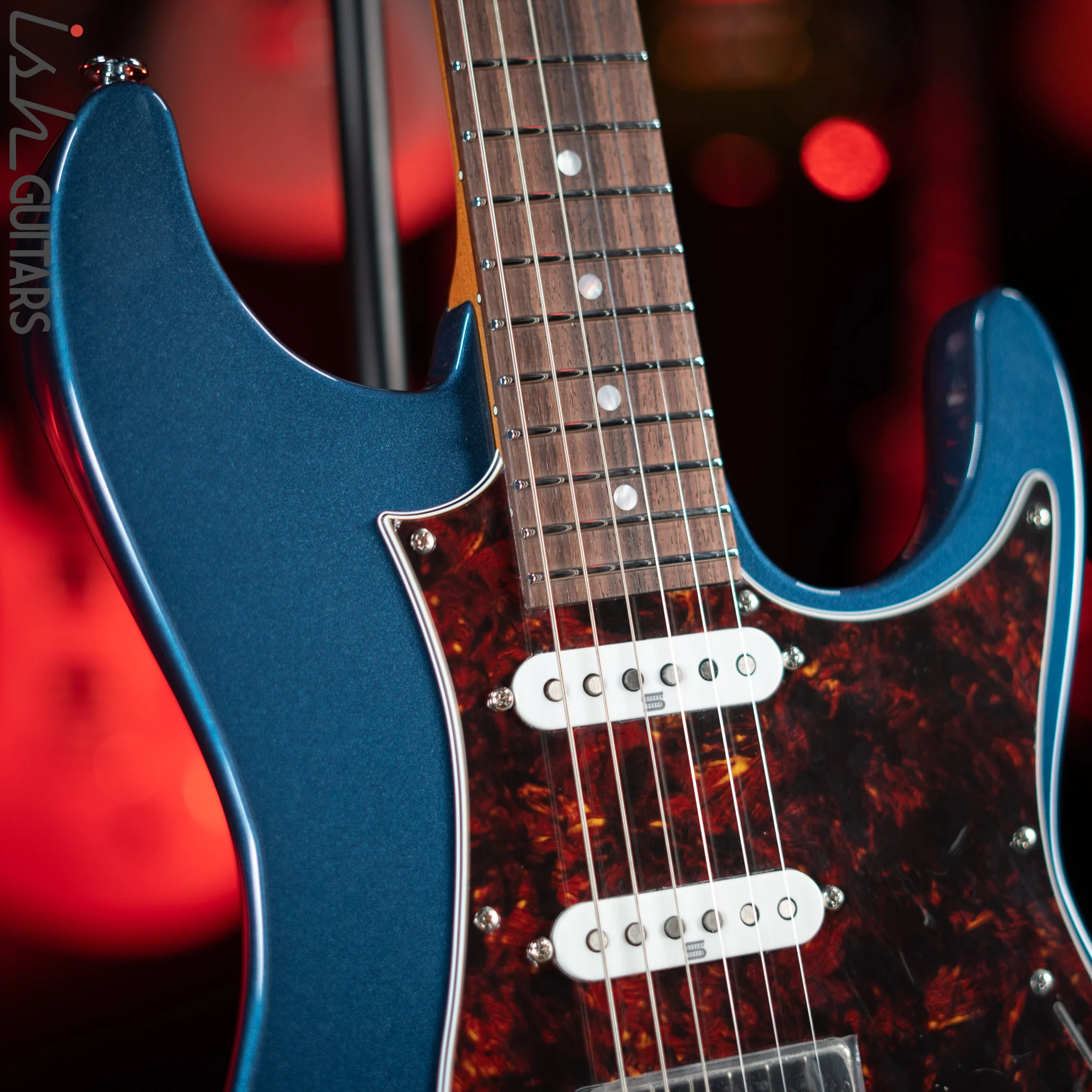 Ibanez AZ2204N Prestige Electric Guitar Prussian Blue Metallic Demo - Image 3