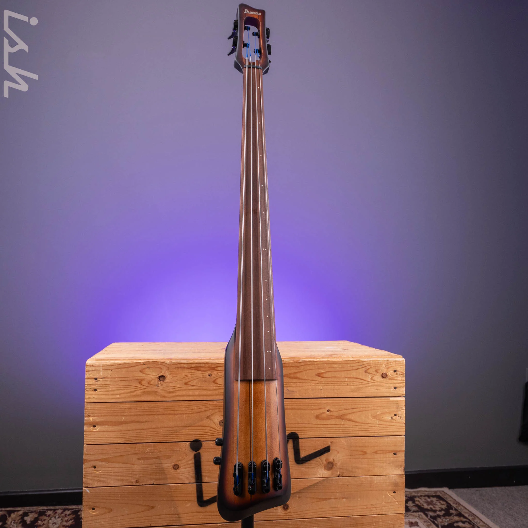 Ibanez Bass Workshop UB804 4-String Electric Upright Bass Mahogany Oil Burst - Image 2