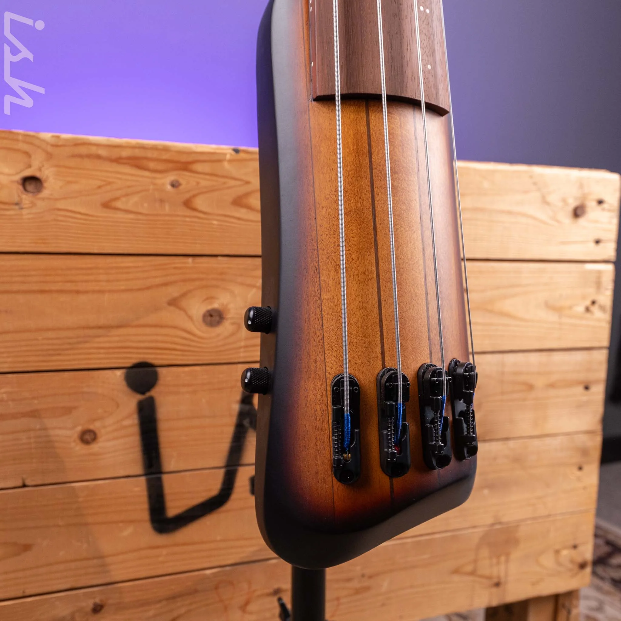 Ibanez Bass Workshop UB804 4-String Electric Upright Bass Mahogany Oil Burst - Image 4