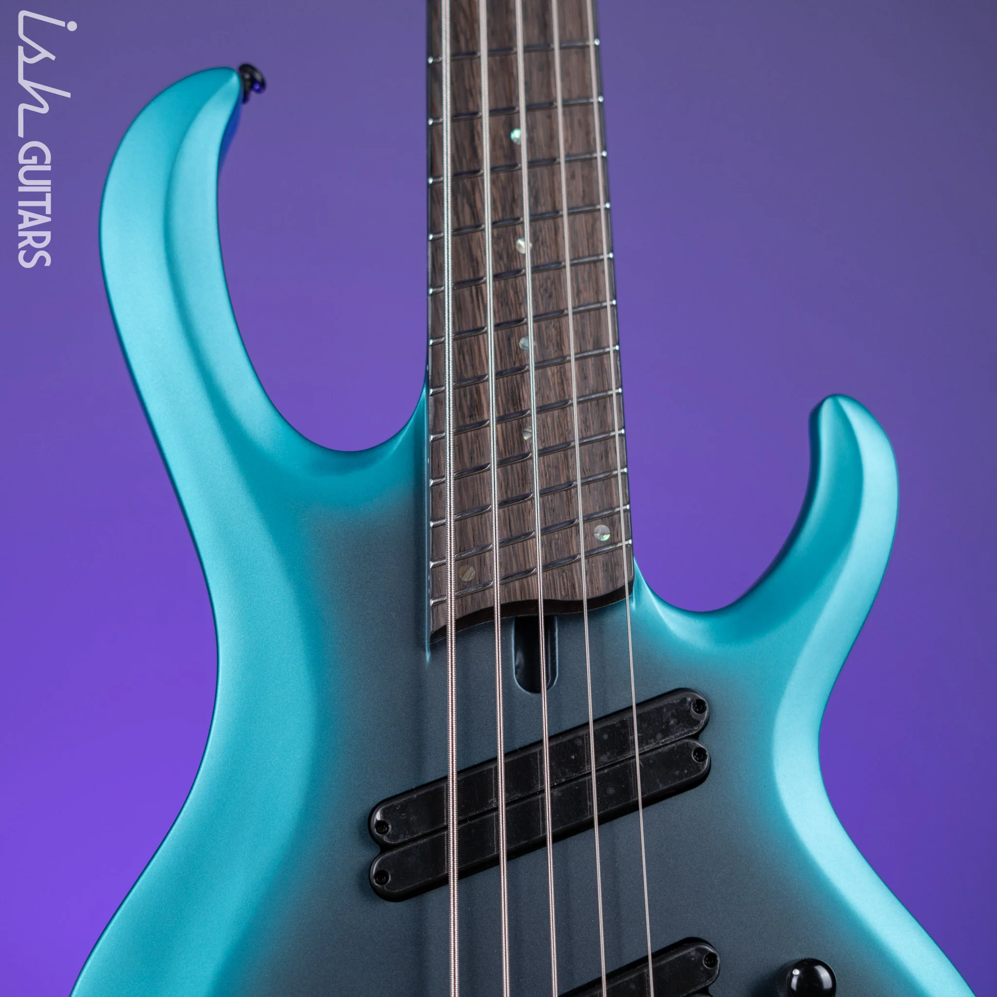 Ibanez BTB605MS Multi-Scale 5-String Bass Cerulean Aura Burst Matte Demo - Image 3