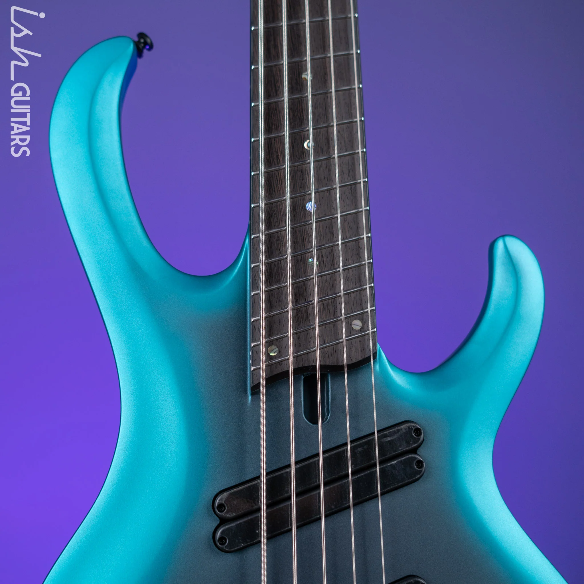 Ibanez BTB605MS Multi-Scale 5-String Bass Cerulean Aura Burst Matte - Image 3