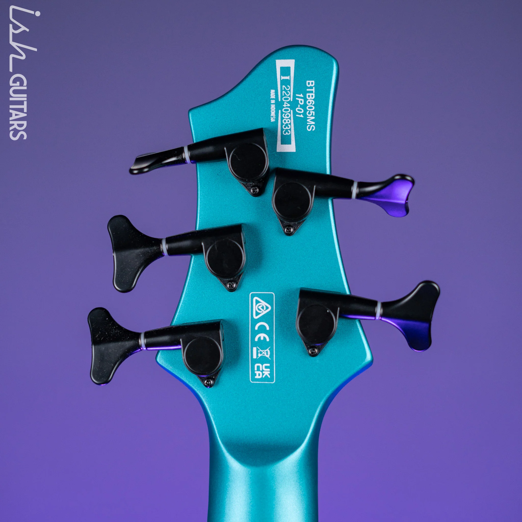 Ibanez BTB605MS Multi-Scale 5-String Bass Cerulean Aura Burst Matte Demo - Image 10