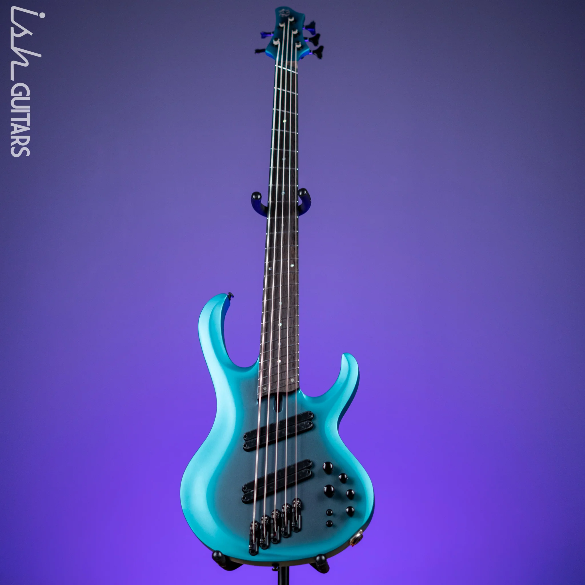 Ibanez BTB605MS Multi-Scale 5-String Bass Cerulean Aura Burst Matte Demo - Image 2