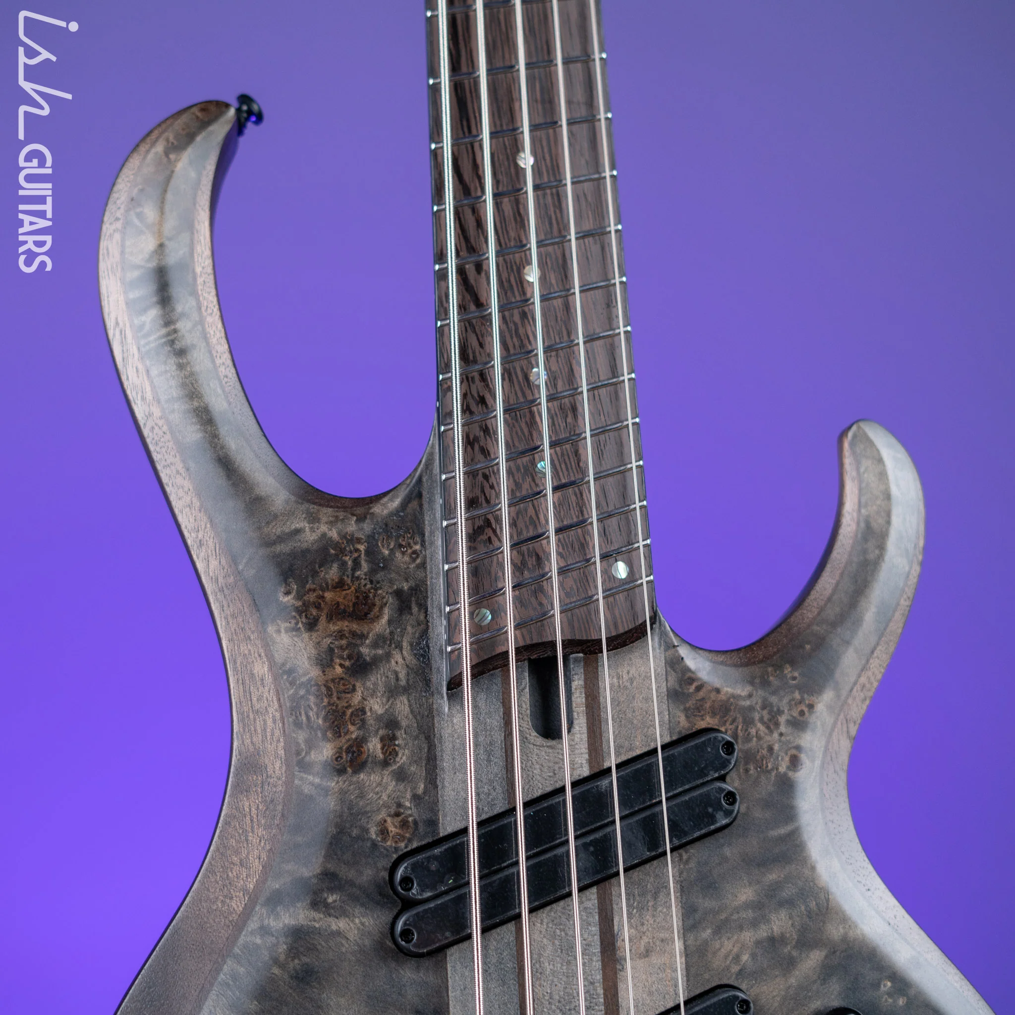 Ibanez BTB805MS Multi-Scale 5-String Bass Transparent Grey Flat - Image 3