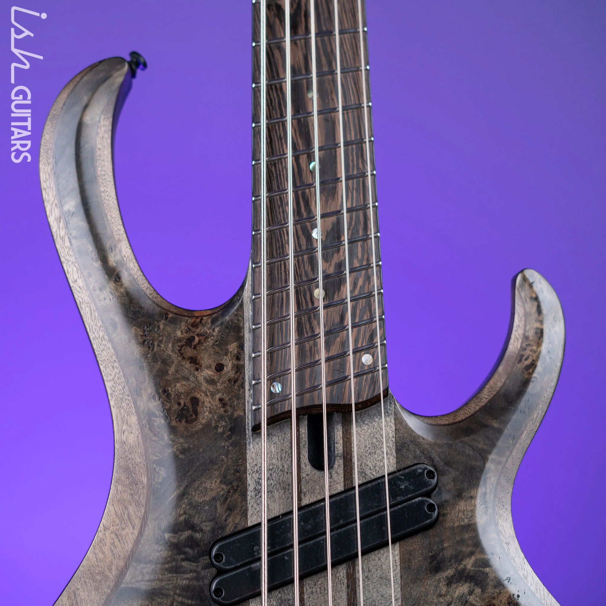 Ibanez BTB805MS Multi-Scale 5-String Bass Transparent Grey Flat - Image 3