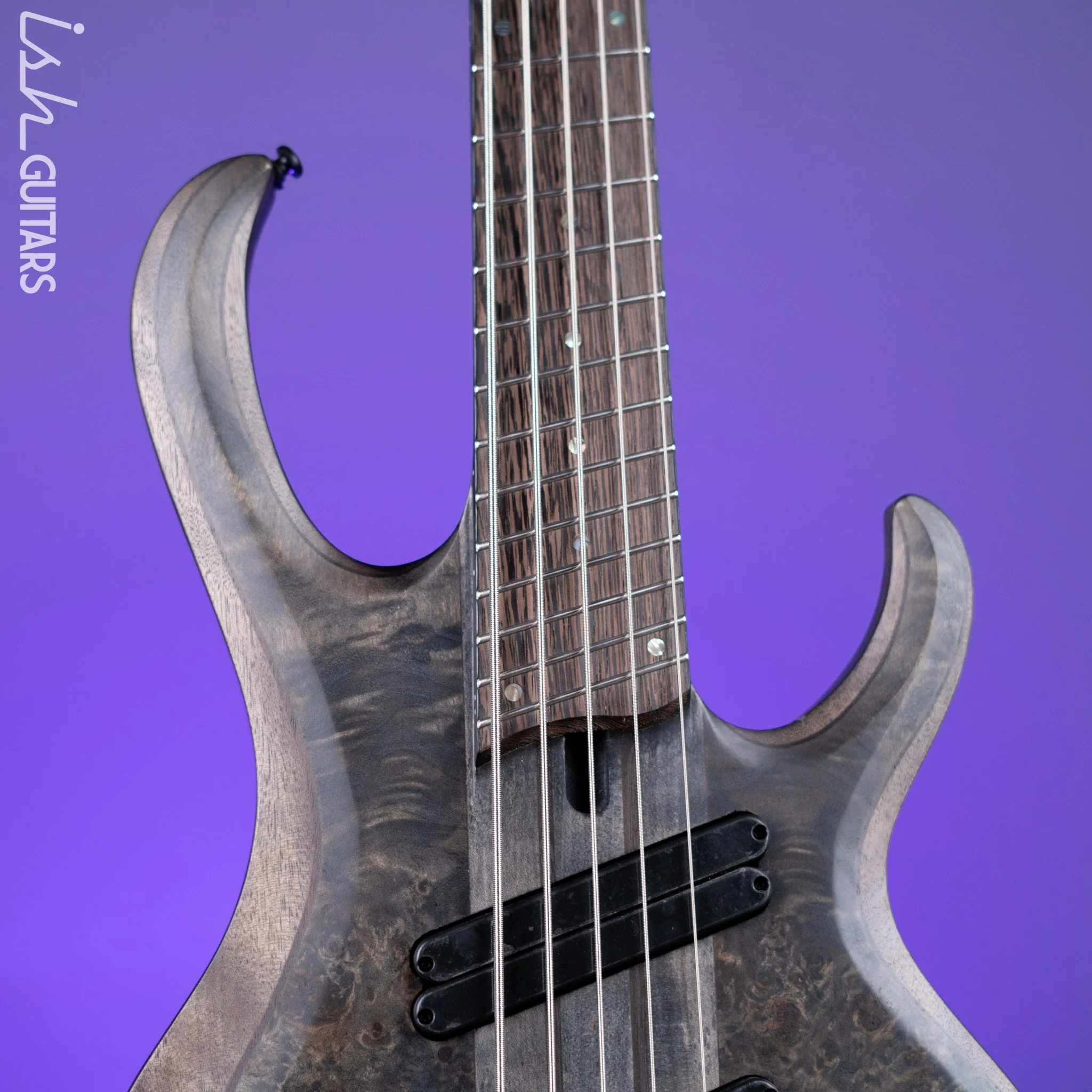 Ibanez BTB805MS Multi-Scale 5-String Bass Transparent Grey Flat Demo - Image 3