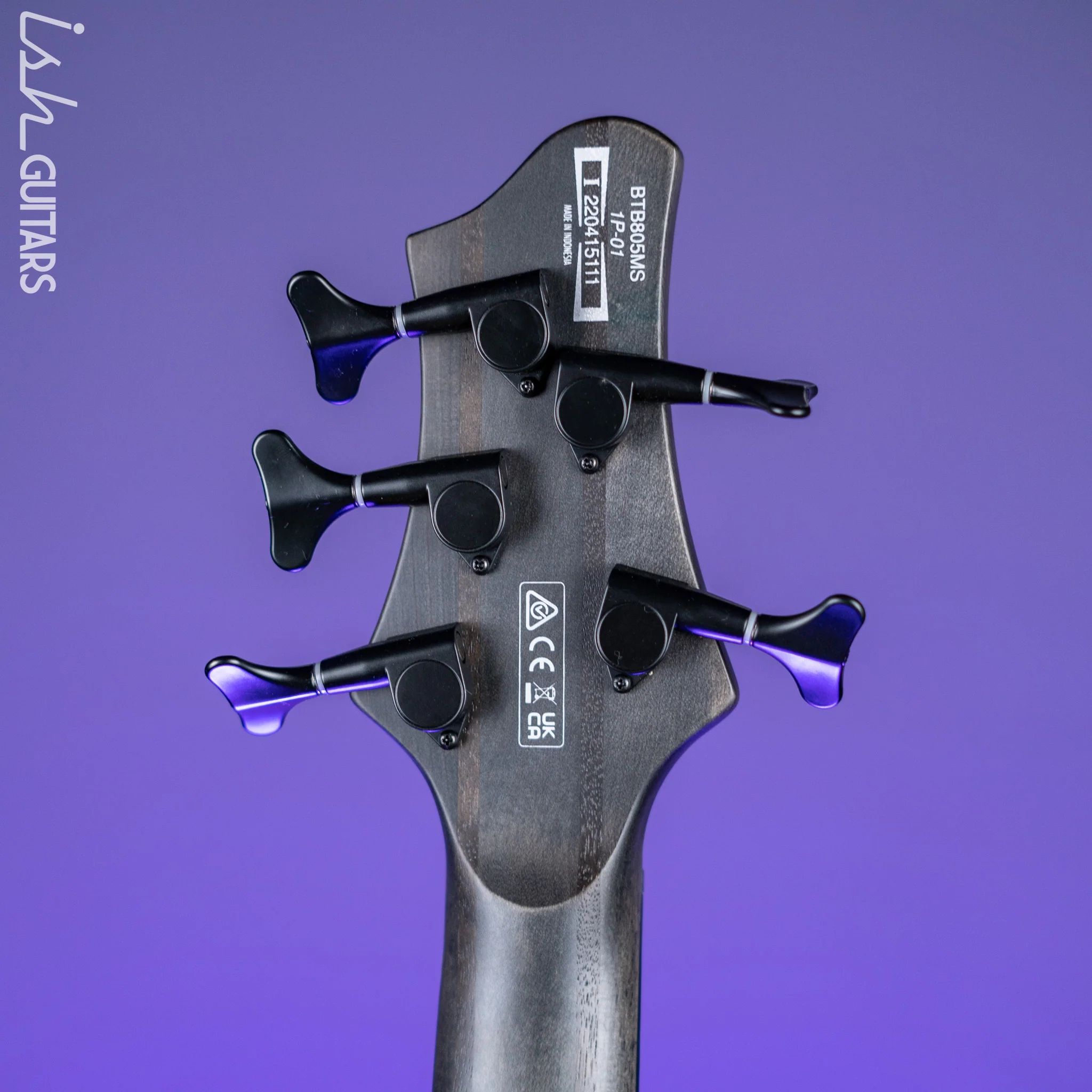 Ibanez BTB805MS Multi-Scale 5-String Bass Transparent Grey Flat - Image 11