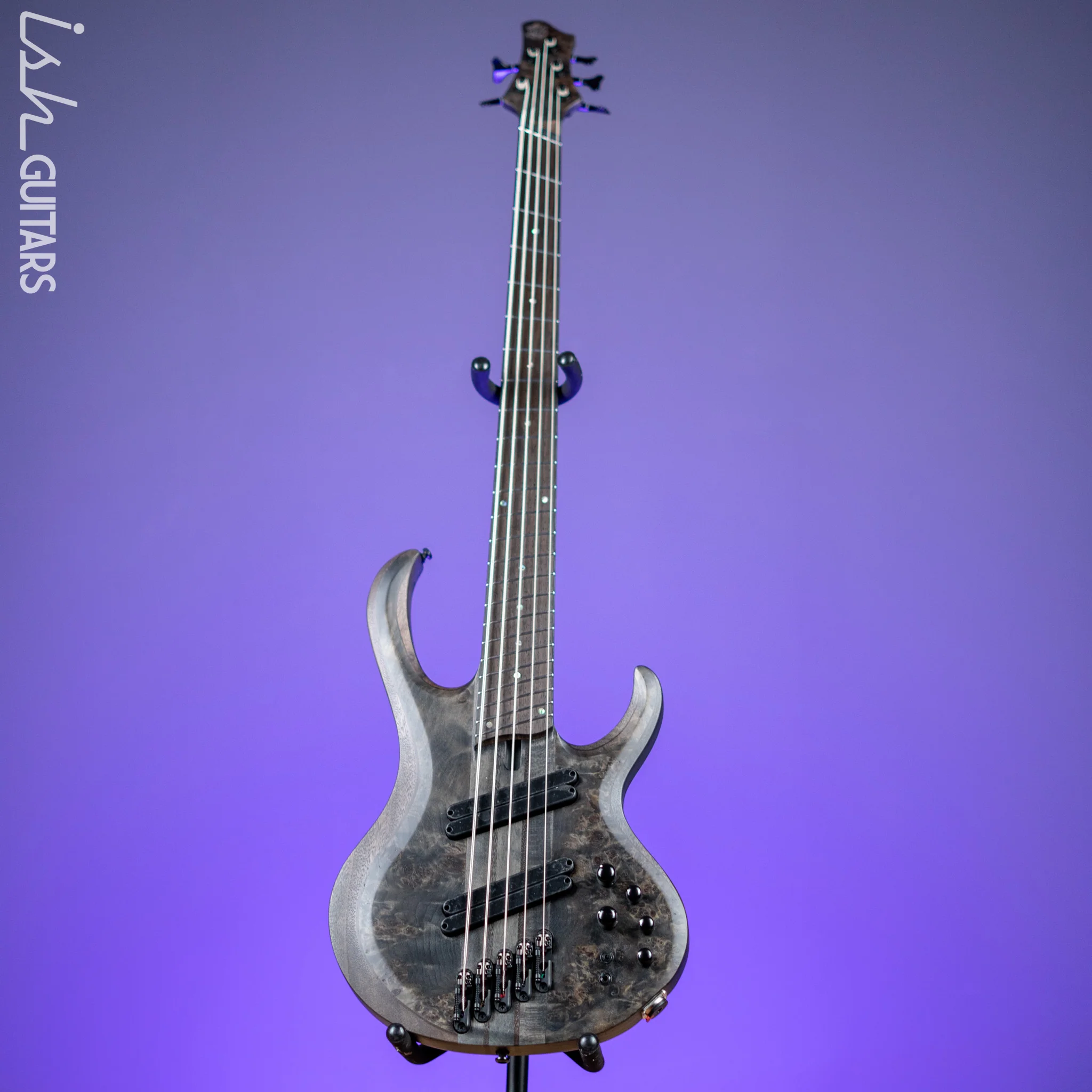 Ibanez BTB805MS Multi-Scale 5-String Bass Transparent Grey Flat - Image 2