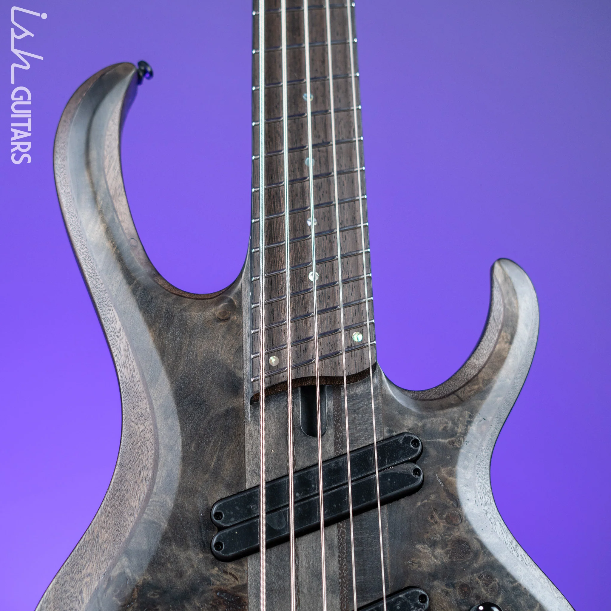 Ibanez BTB805MS Multi-Scale 5-String Bass Transparent Grey Flat - Image 3