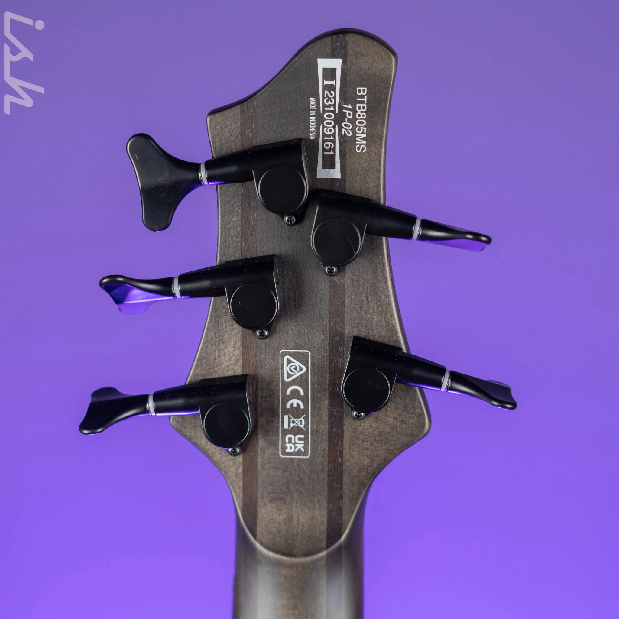 Ibanez BTB805MS Multi-Scale 5-String Bass Transparent Grey Flat - Image 10
