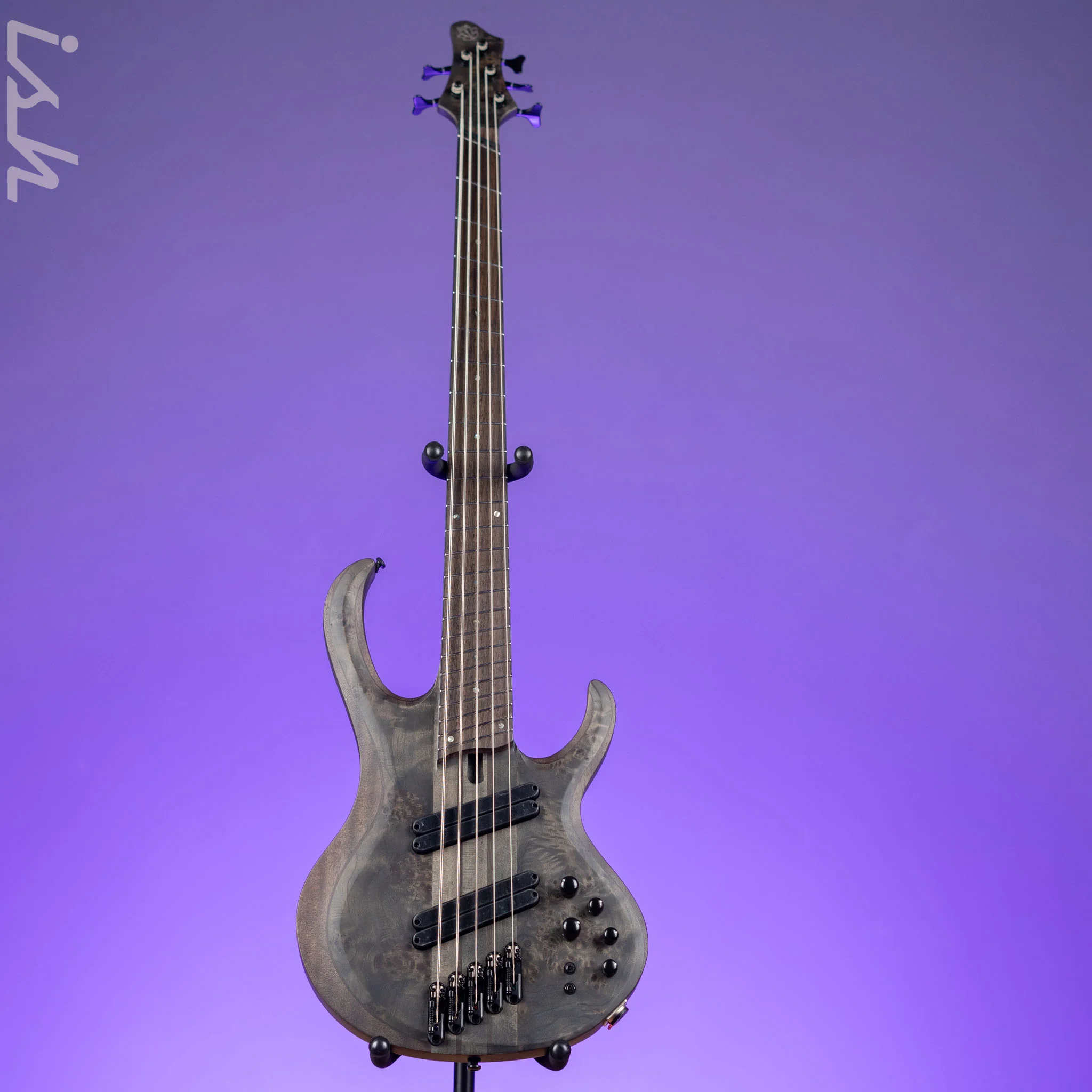Ibanez BTB805MS Multi-Scale 5-String Bass Transparent Grey Flat - Image 2