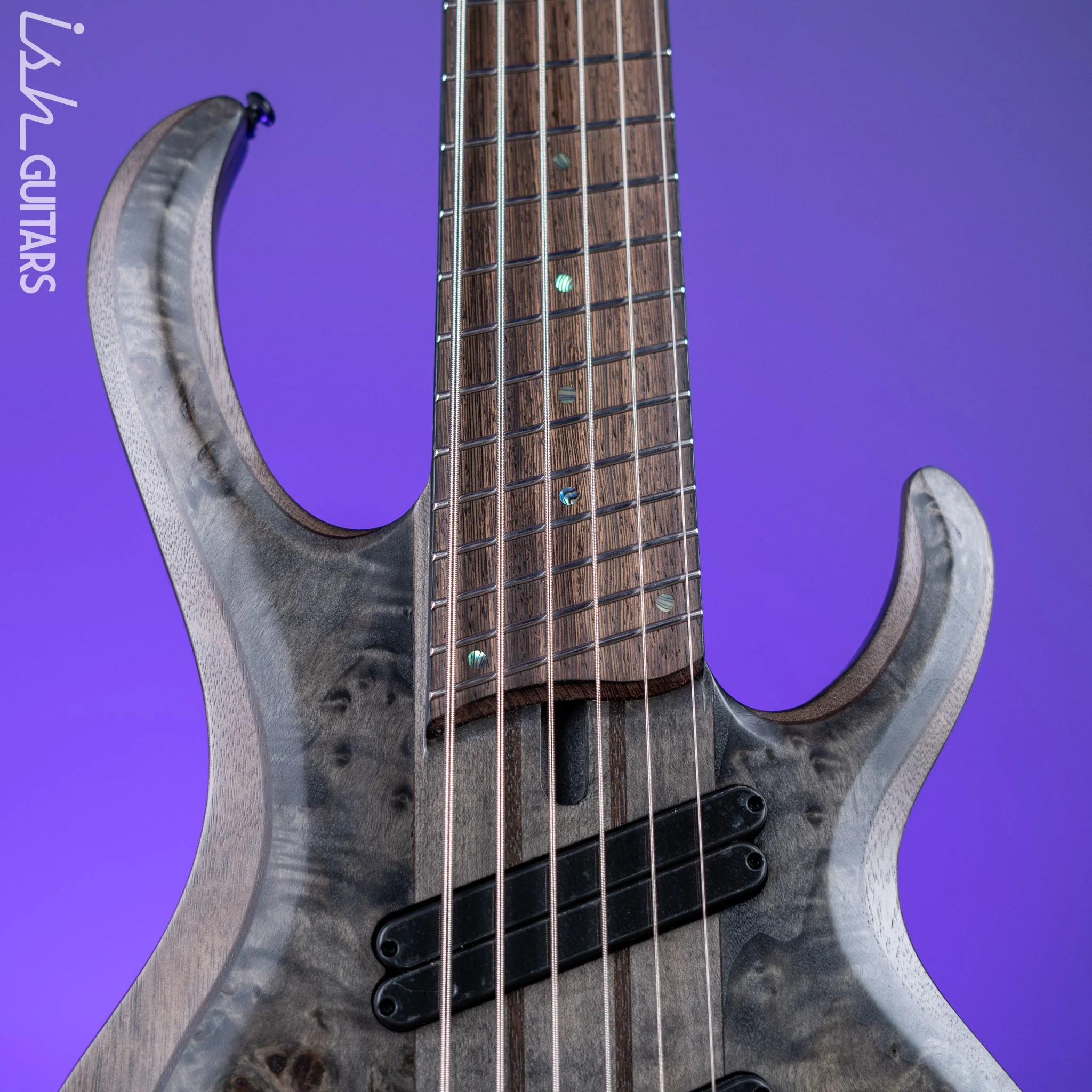 Ibanez BTB806MS Multi-Scale 6-String Bass Transparent Grey Flat - Image 3