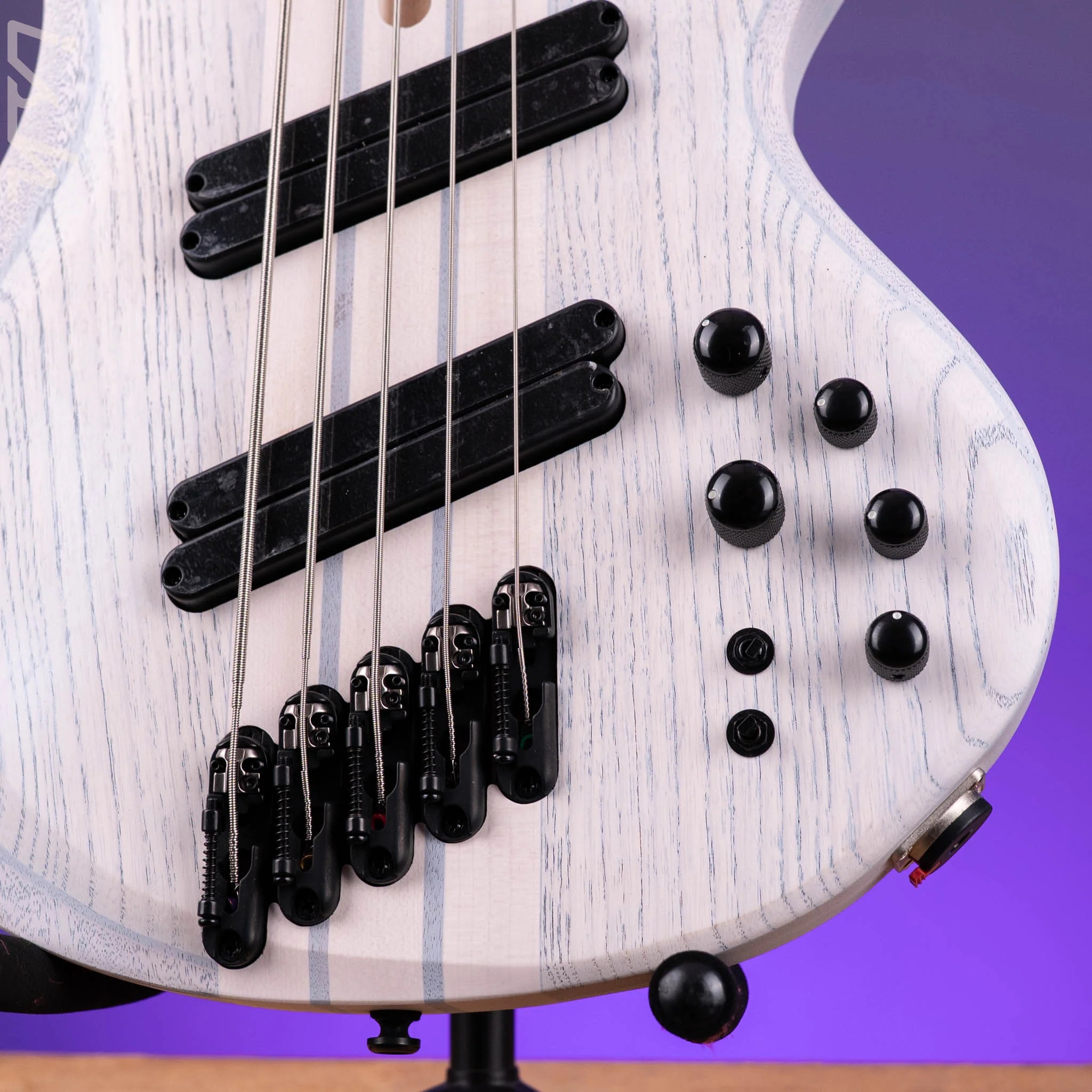Ibanez BTB865MS 5-String Bass Workshop Transparent White Flat - Image 5