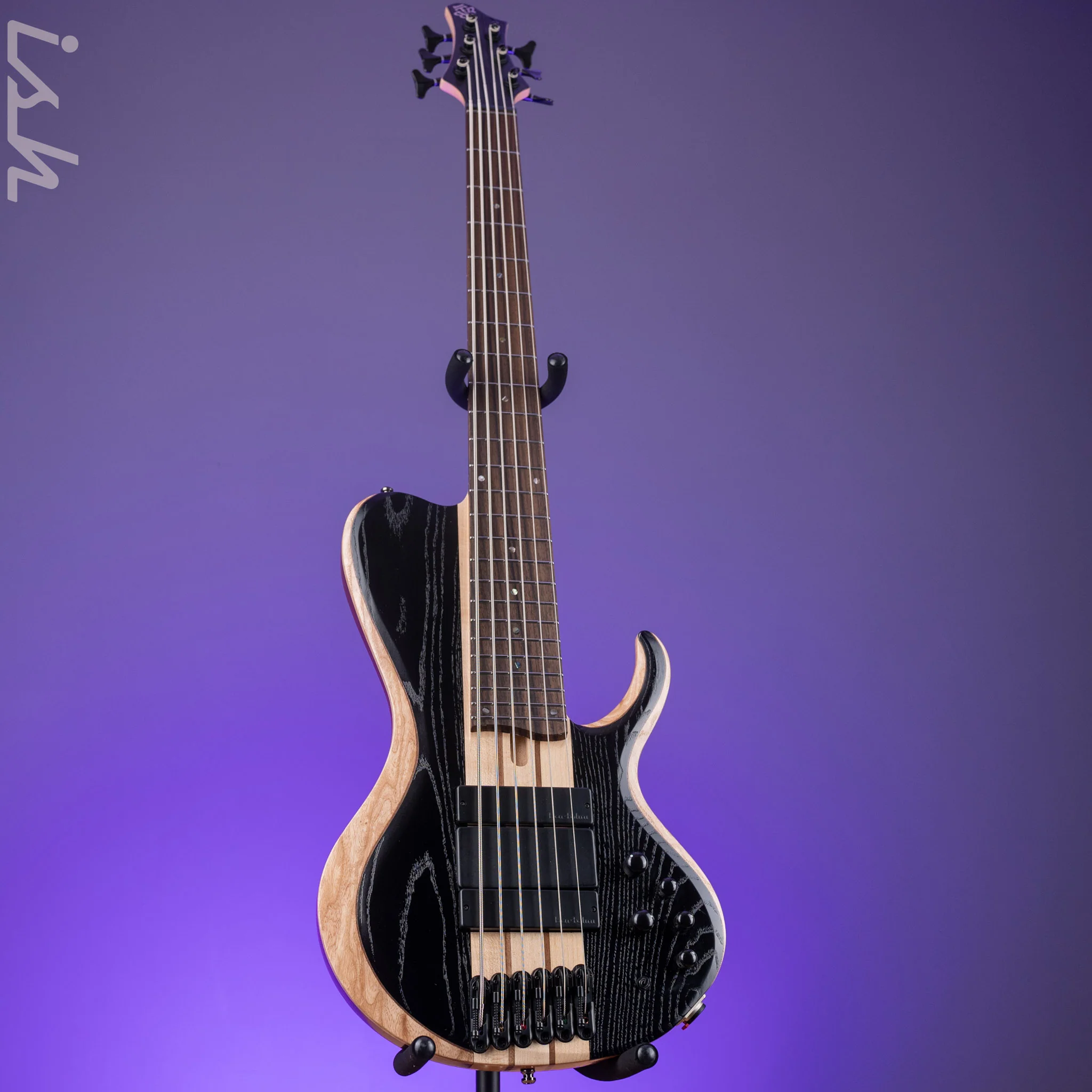 2023 Ibanez BTB866SC Bass Workshop 6-String Bass Weathered Black Low Gloss - Image 2
