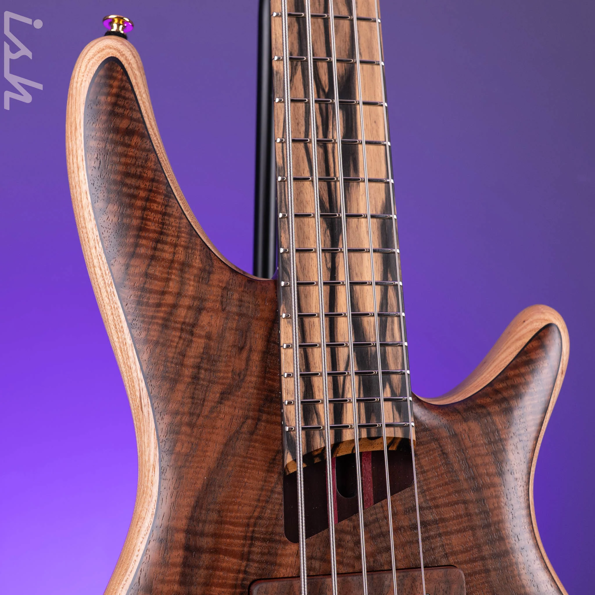 Ibanez Custom Shop Visions SR 5-String Bass Natural Bastogne Walnut - Image 4