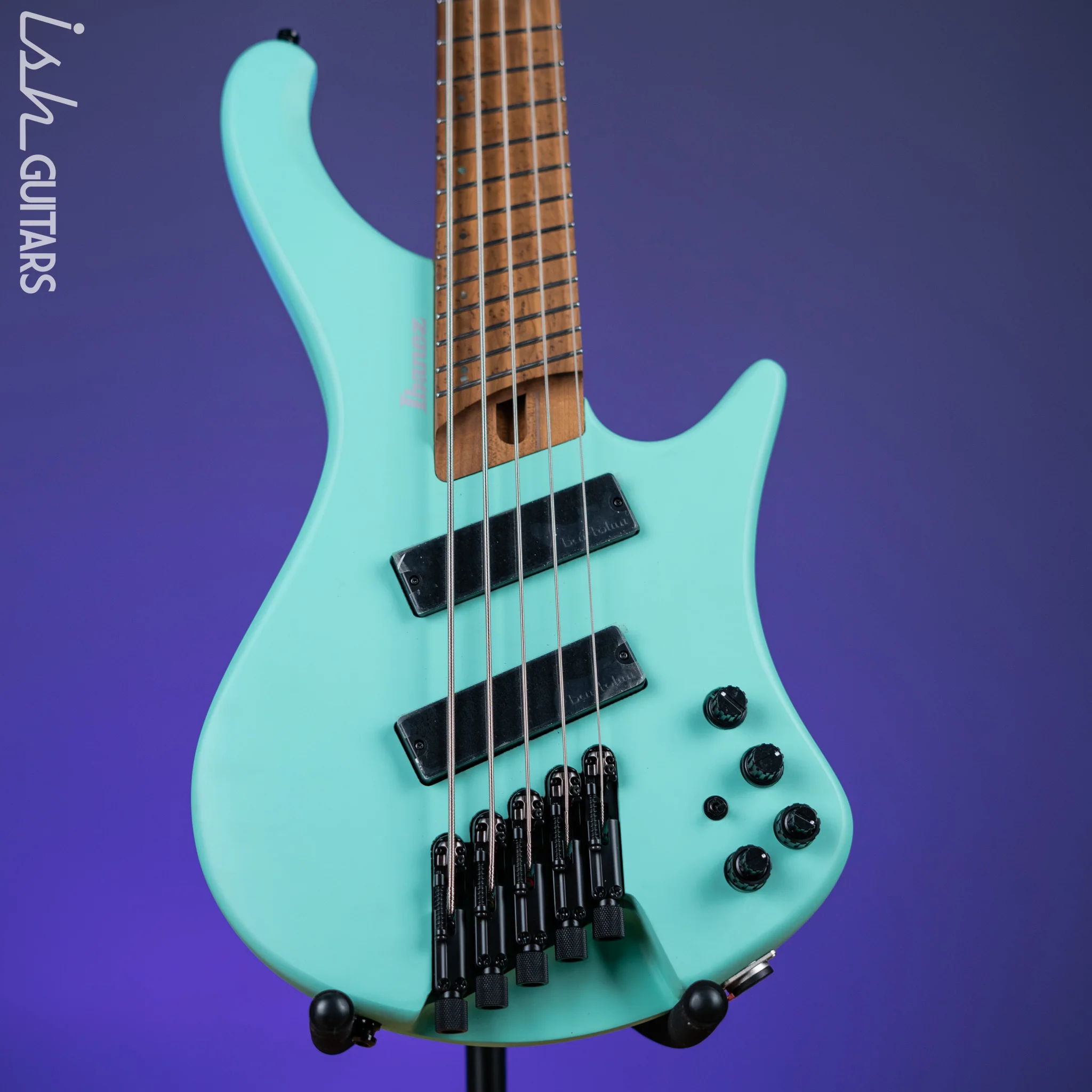 Ibanez EHB1005MS Multi-Scale 5-String Headless Bass Seafoam Green Matte Demo