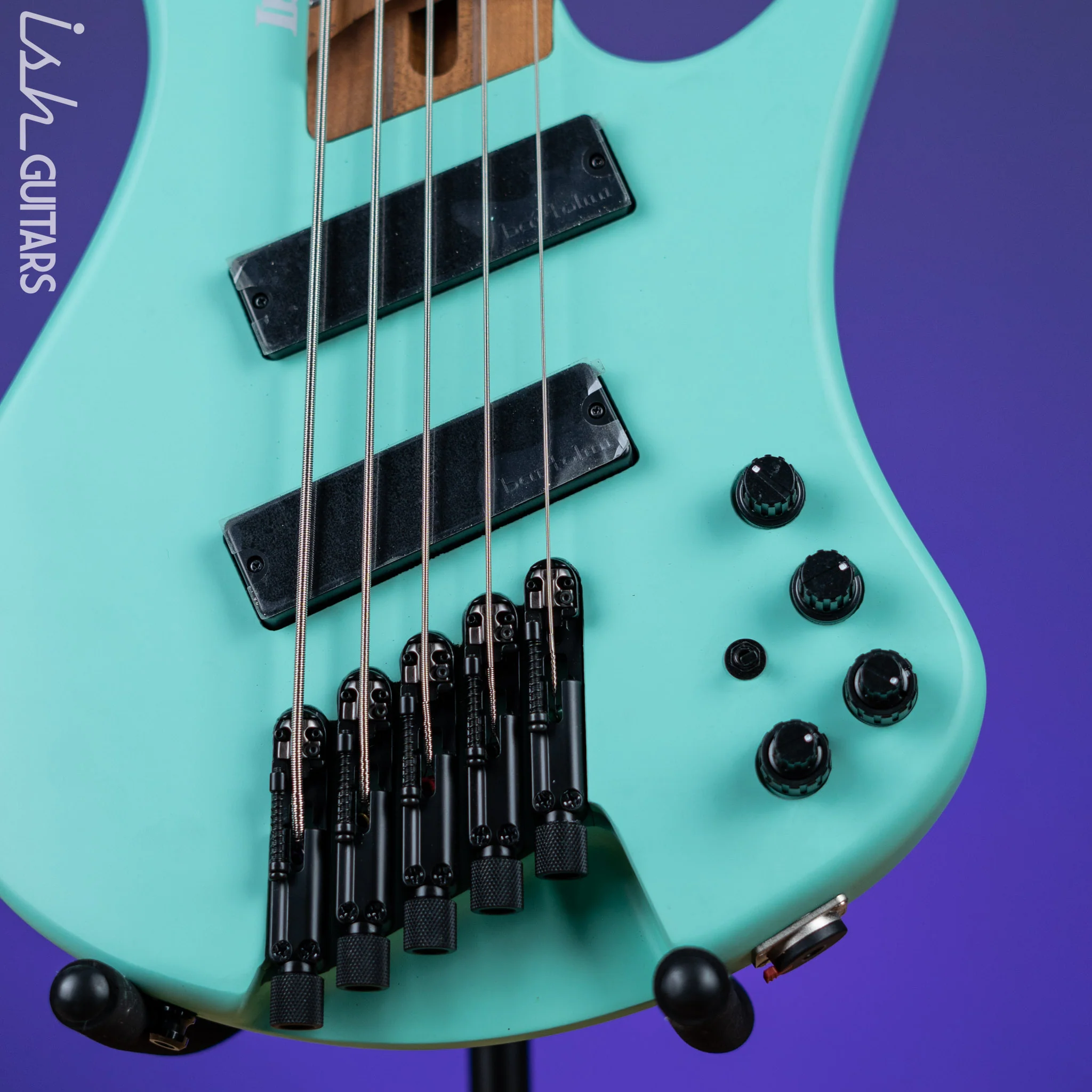Ibanez EHB1005MS Multi-Scale 5-String Headless Bass Seafoam Green Matte Demo - Image 4