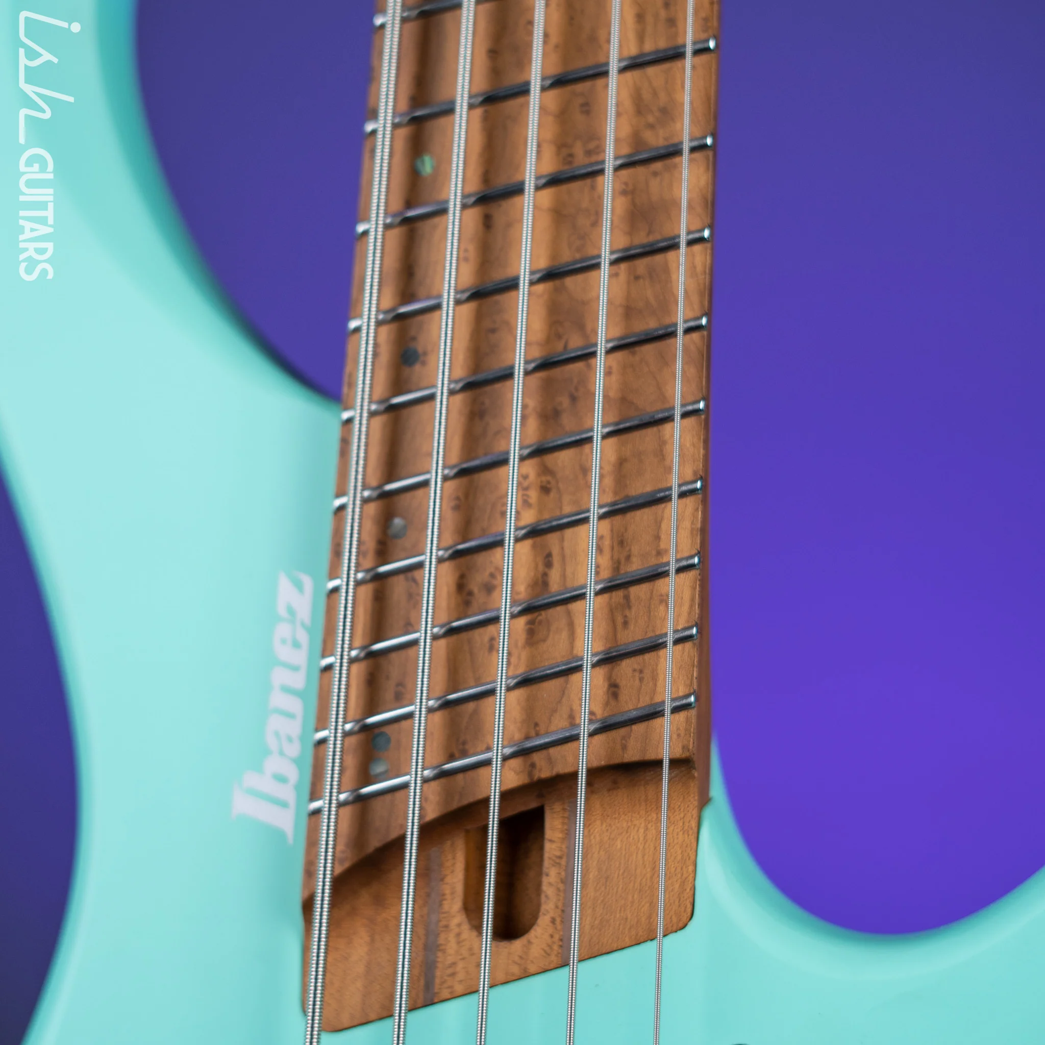 Ibanez EHB1005MS Multi-Scale 5-String Headless Bass Seafoam Green Matte Demo - Image 5