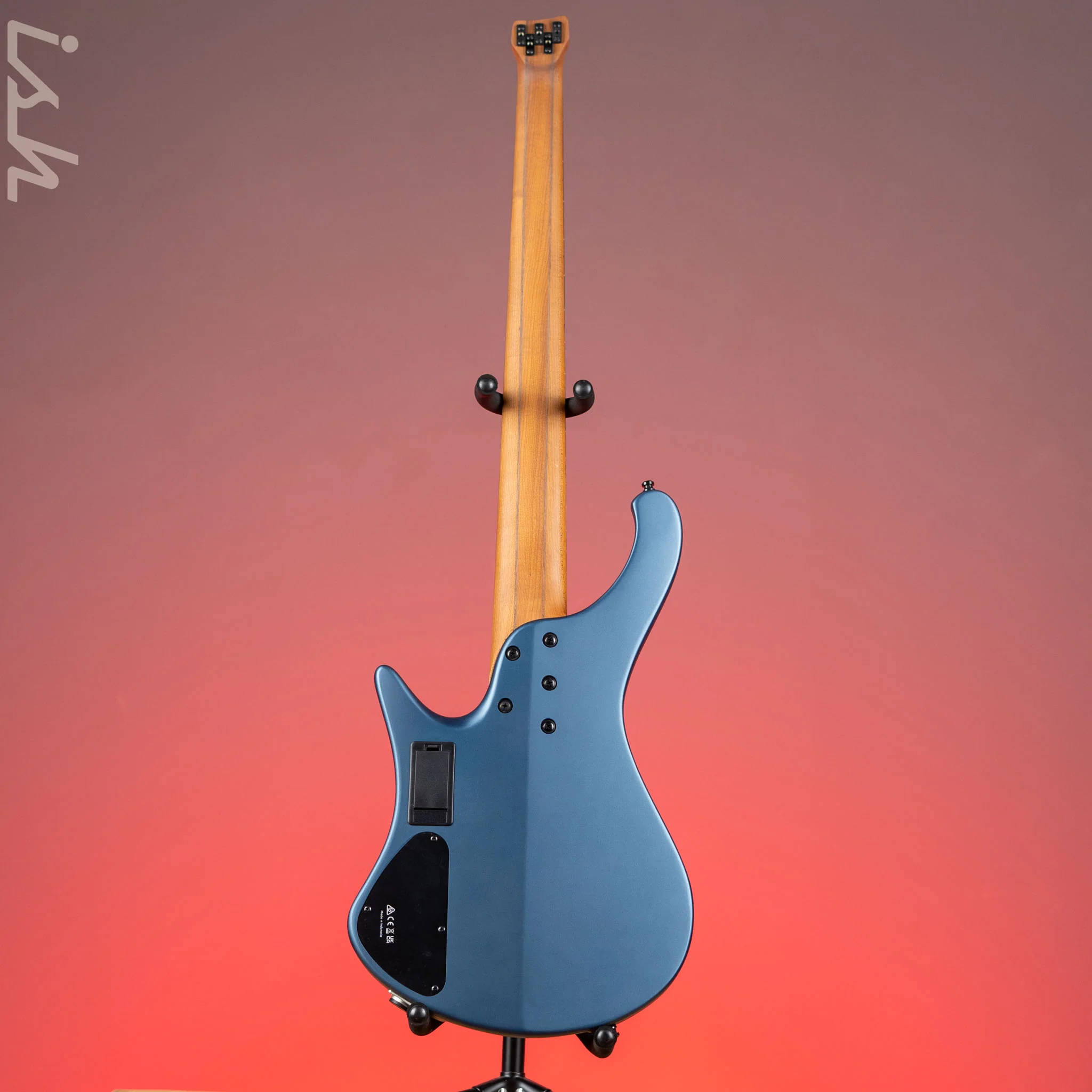 Ibanez EHB1005F Standard 5-String Fretless Multi-Scale Bass Arctic Ocean Matte Demo - Image 6