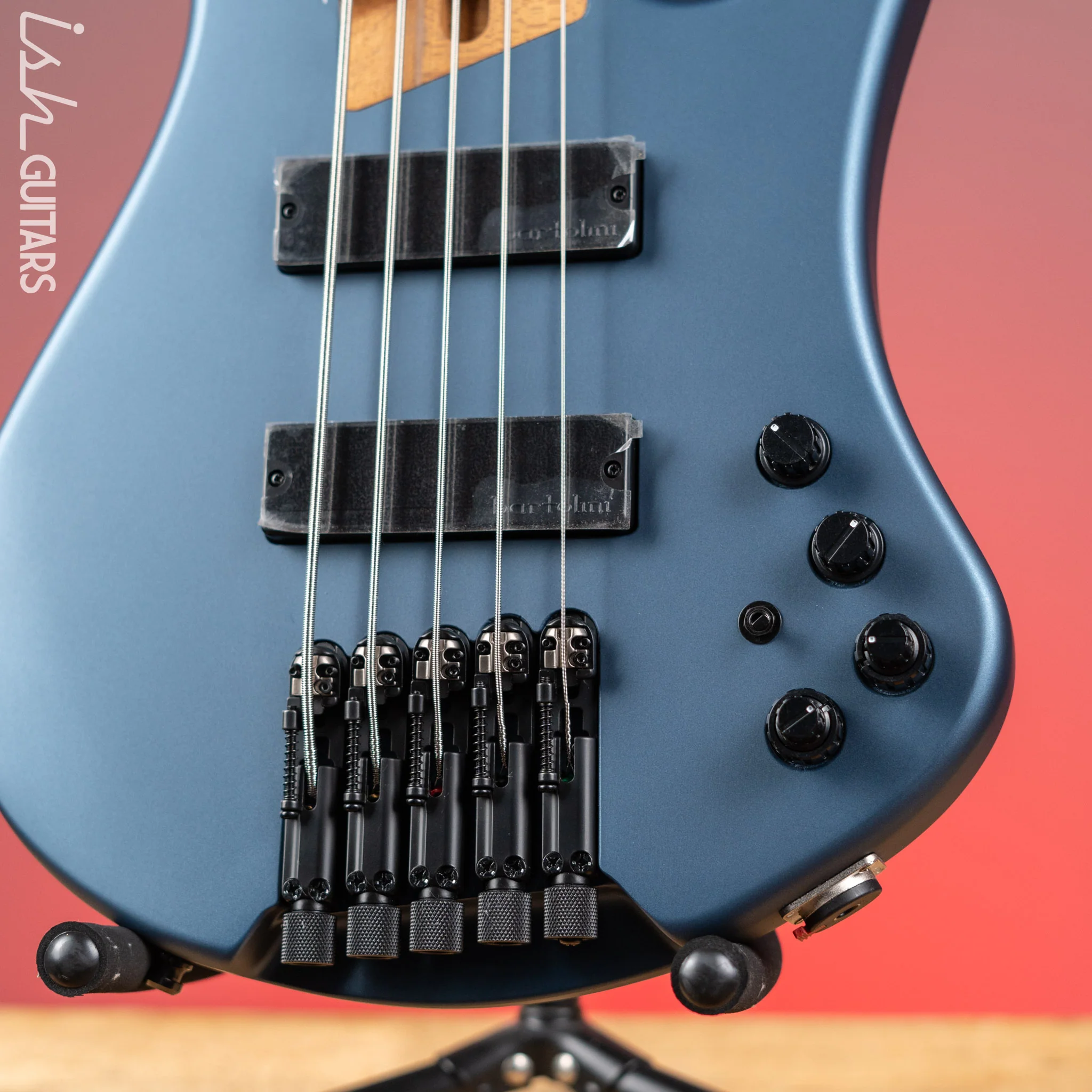 Ibanez EHB1005F Standard 5-String Fretless Multi-Scale Bass Arctic Ocean Matte Demo - Image 4