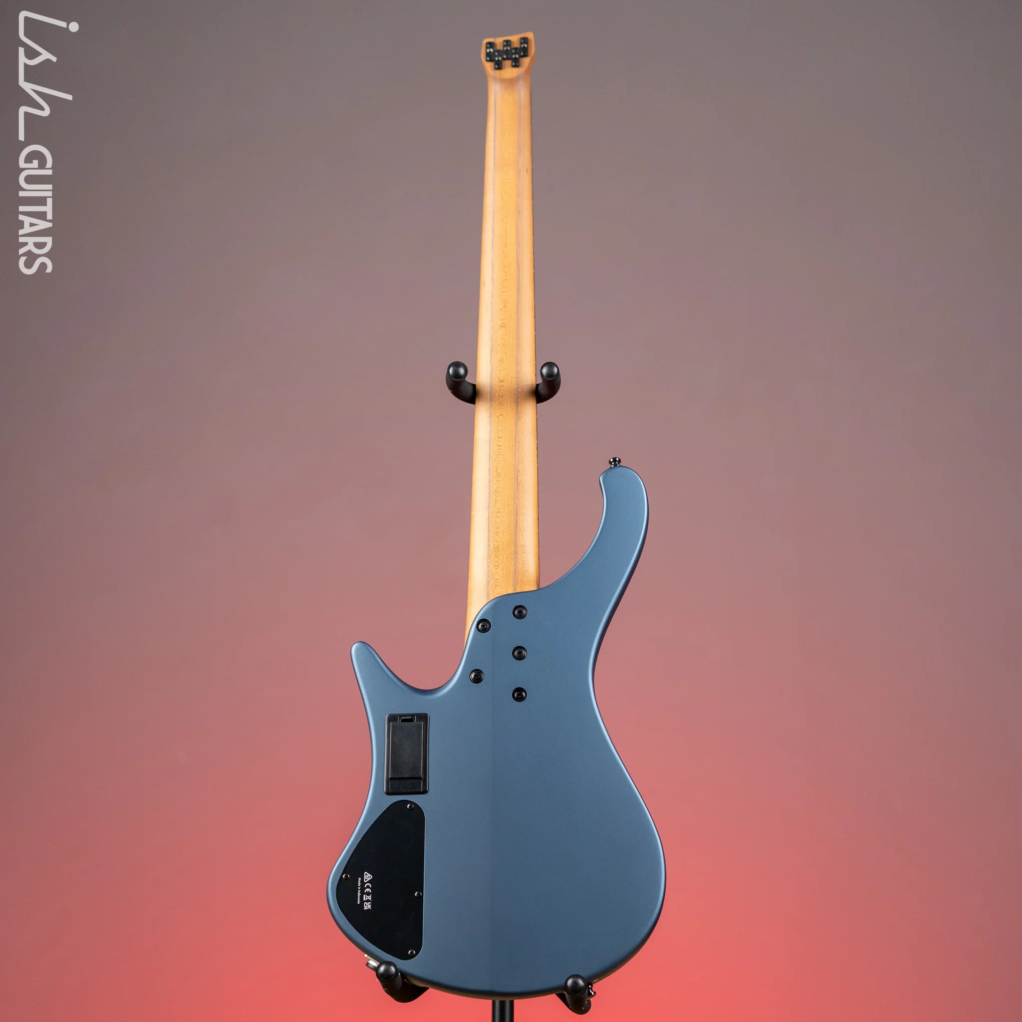 Ibanez EHB1005F Standard 5-String Fretless Multi-Scale Bass Arctic Ocean Matte Demo - Image 6