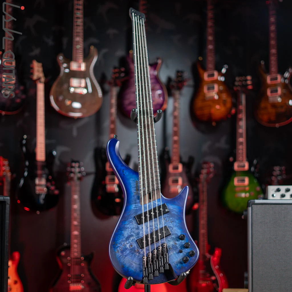 Ibanez EHB1505MS Multi-Scale Headless Bass Pacific Blue Burst Flat - Image 2