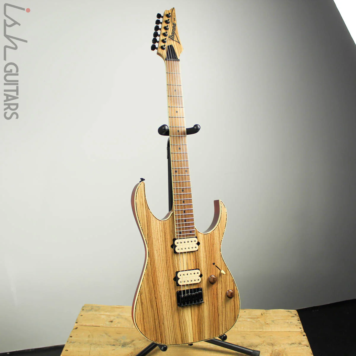 Ibanez Exotic RGEW521M Zebrawood Natural Flat B-STOCK - Image 2