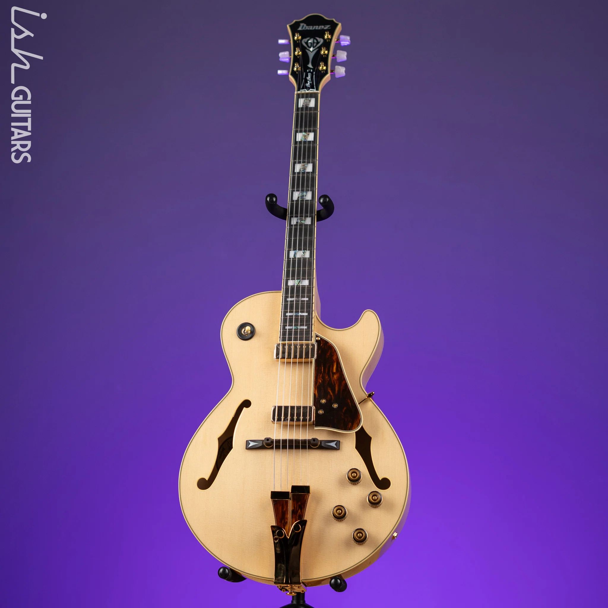 Ibanez GB10 George Benson Signature Hollowbody Electric Guitar Natural - Image 2