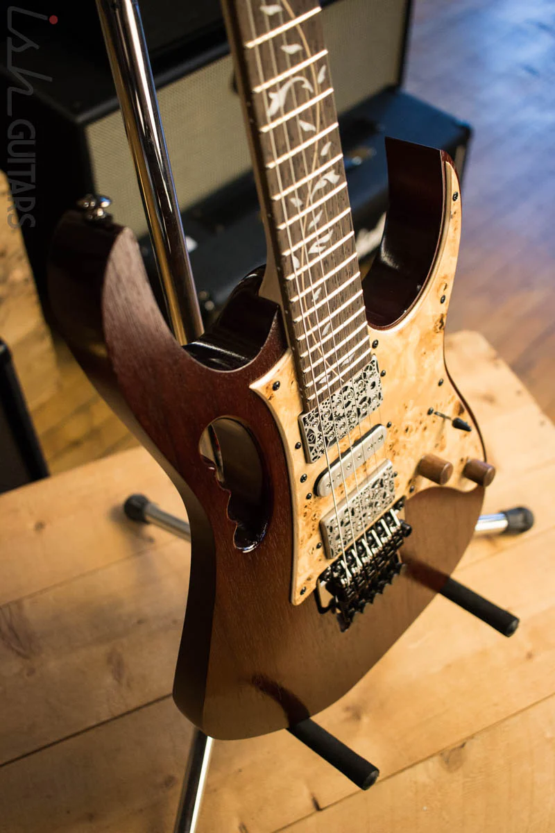 Ibanez JEM77WDP Steve Vai Signature “Woody” Charcoal Brown - Image 9