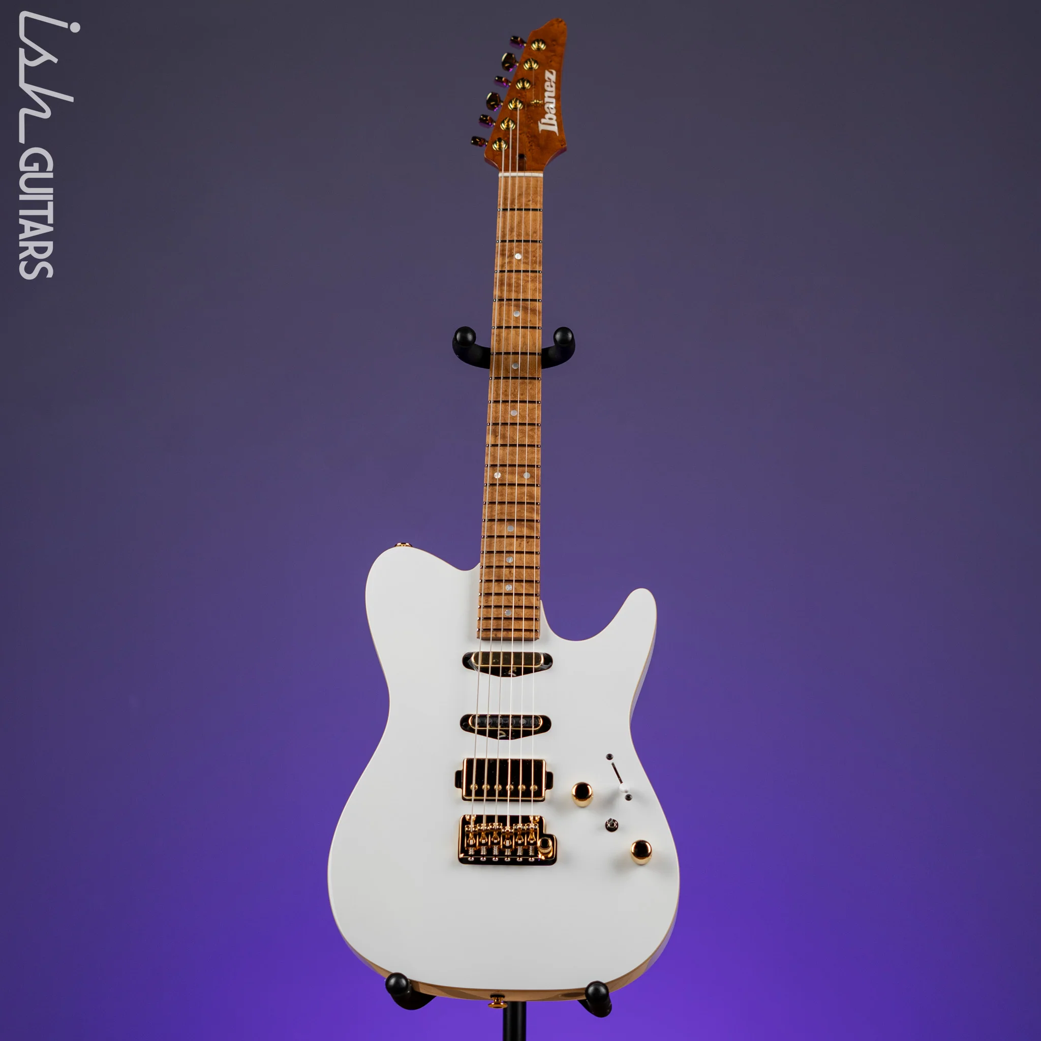 Ibanez LB1 Lari Basilio Signature Prestige Electric Guitar White - Image 2