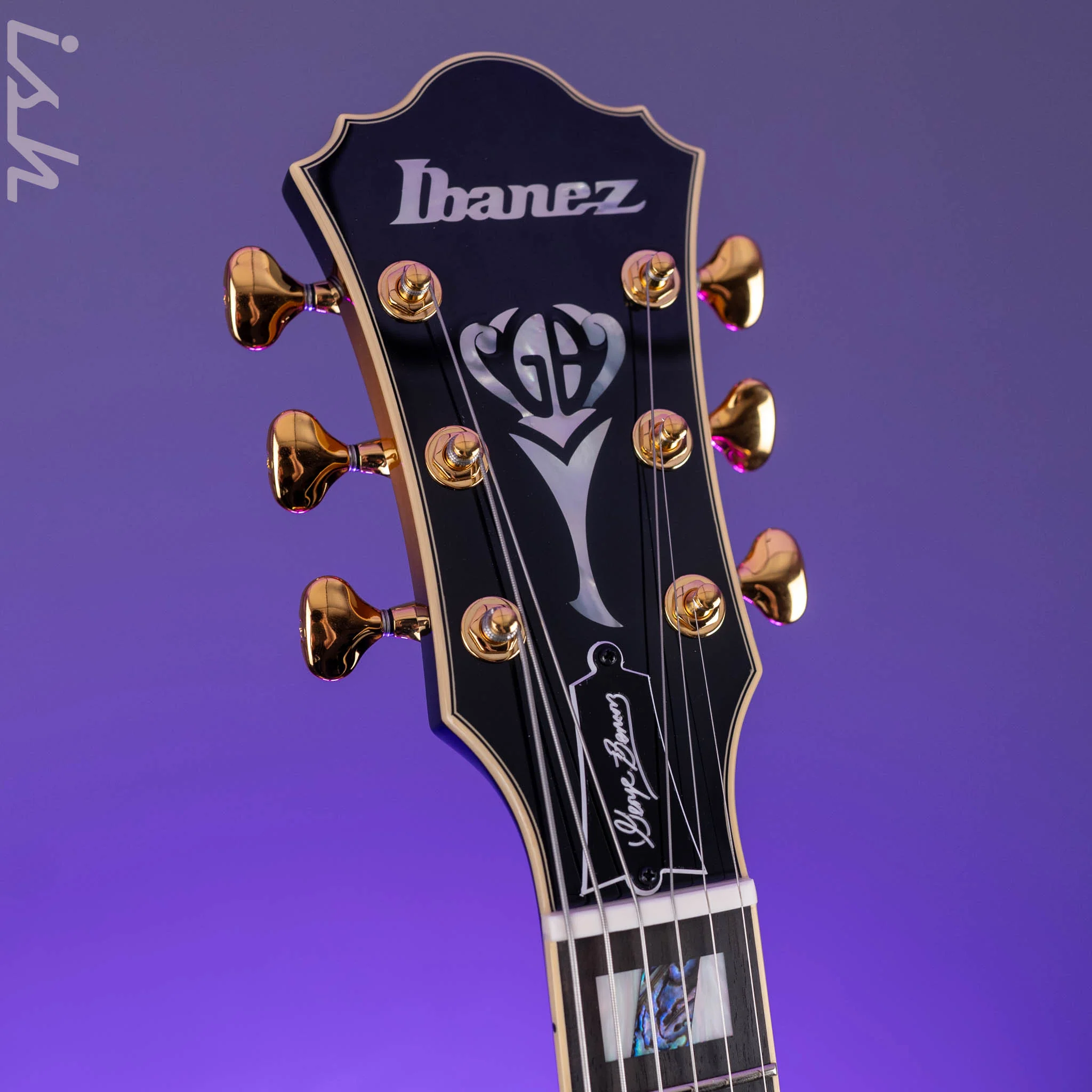 Ibanez LGB300 Hollowbody George Benson Vintage Yellow Sunburst Demo - Image 5