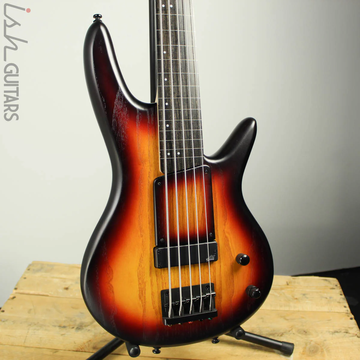 Ibanez Limited Edition Gary Willis GWB20TH 20th Anniversary 5 String Tequila Sunrise Flat