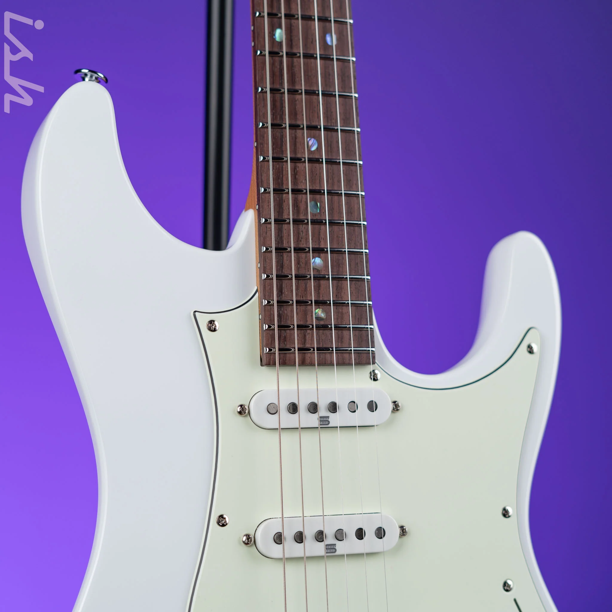 Ibanez LM1 Luca Mantovanelli Signature Prestige Electric Guitar Luna White Demo - Image 3
