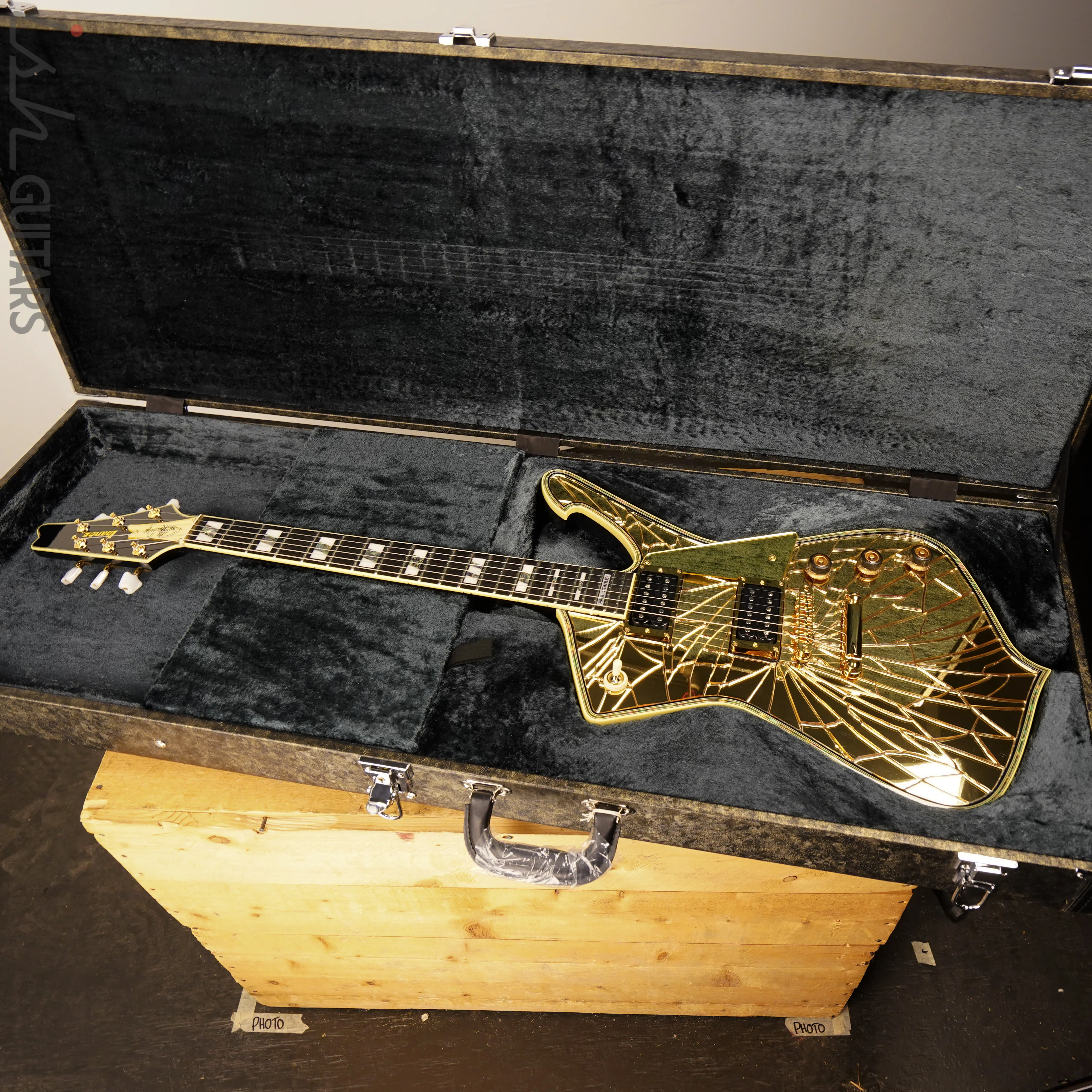Ibanez Paul Stanley Signature PS4CM Gold Cracked Mirror Guitar Signed and Limited - Image 15