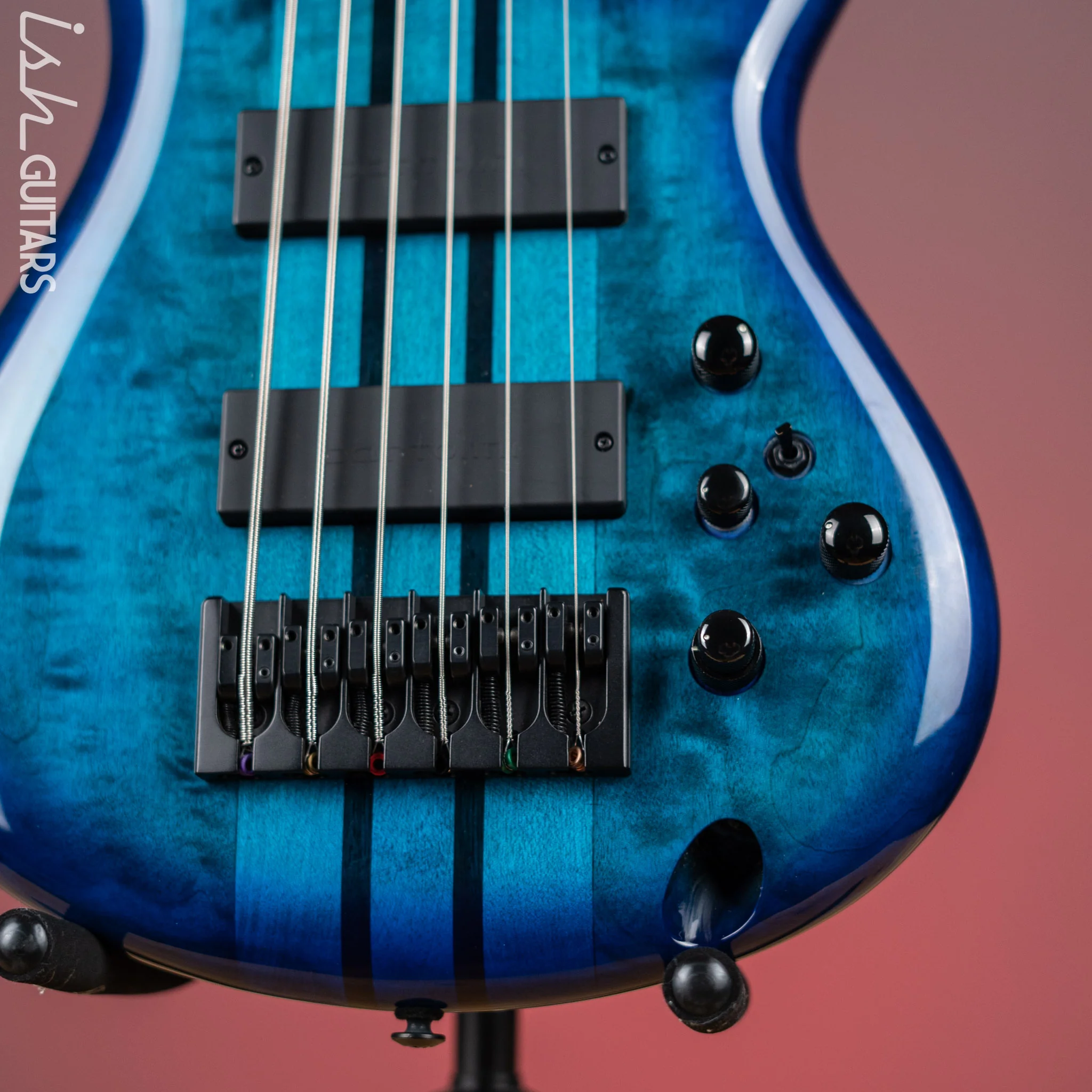 Ibanez Premium ANB306 Adam Nitti Signature 6-String Bass Blue Burst Gloss - Image 4