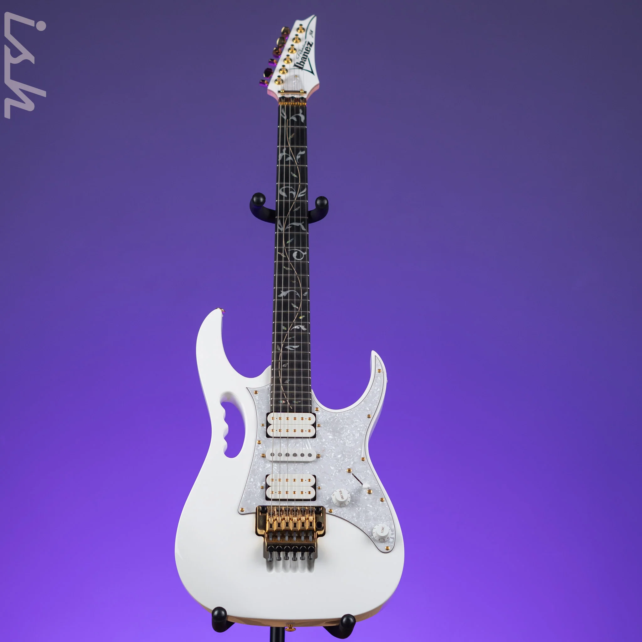 Ibanez Premium JEM7VP Steve Vai Signature Electric Guitar White - Image 2