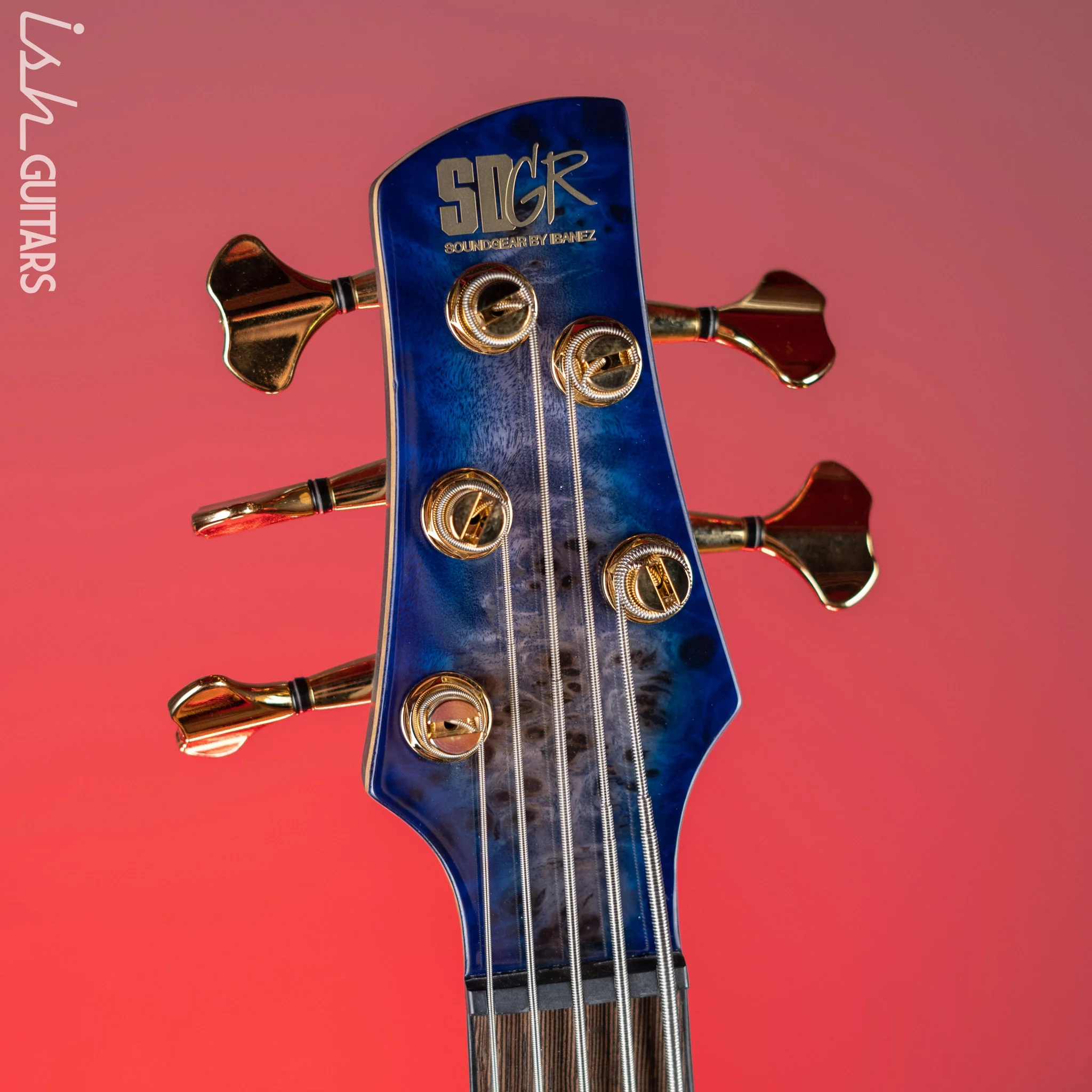 Ibanez Premium SR2605L Left Handed 5-String Bass Cerulean Blue Burst - Image 6