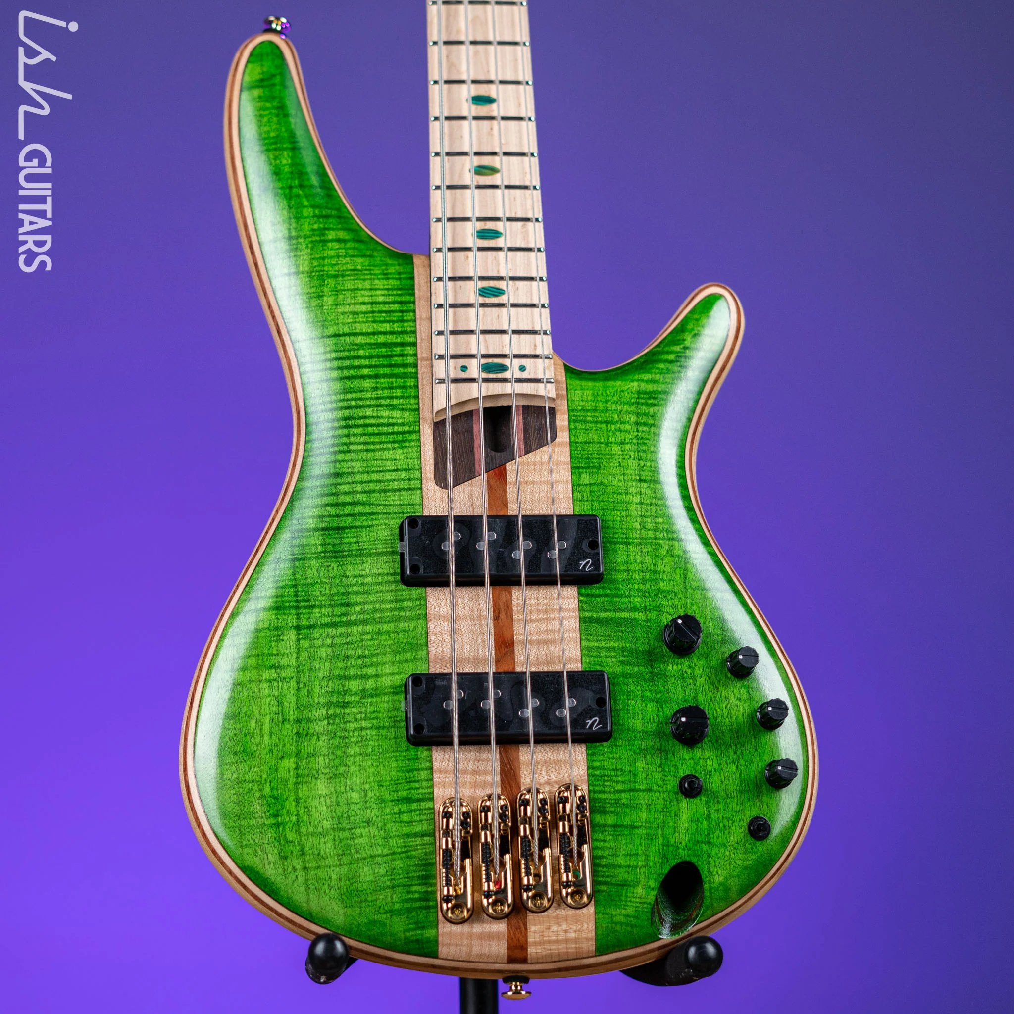 Ibanez Premium SR4FMDX 4-String Bass Emerald Green Low Gloss