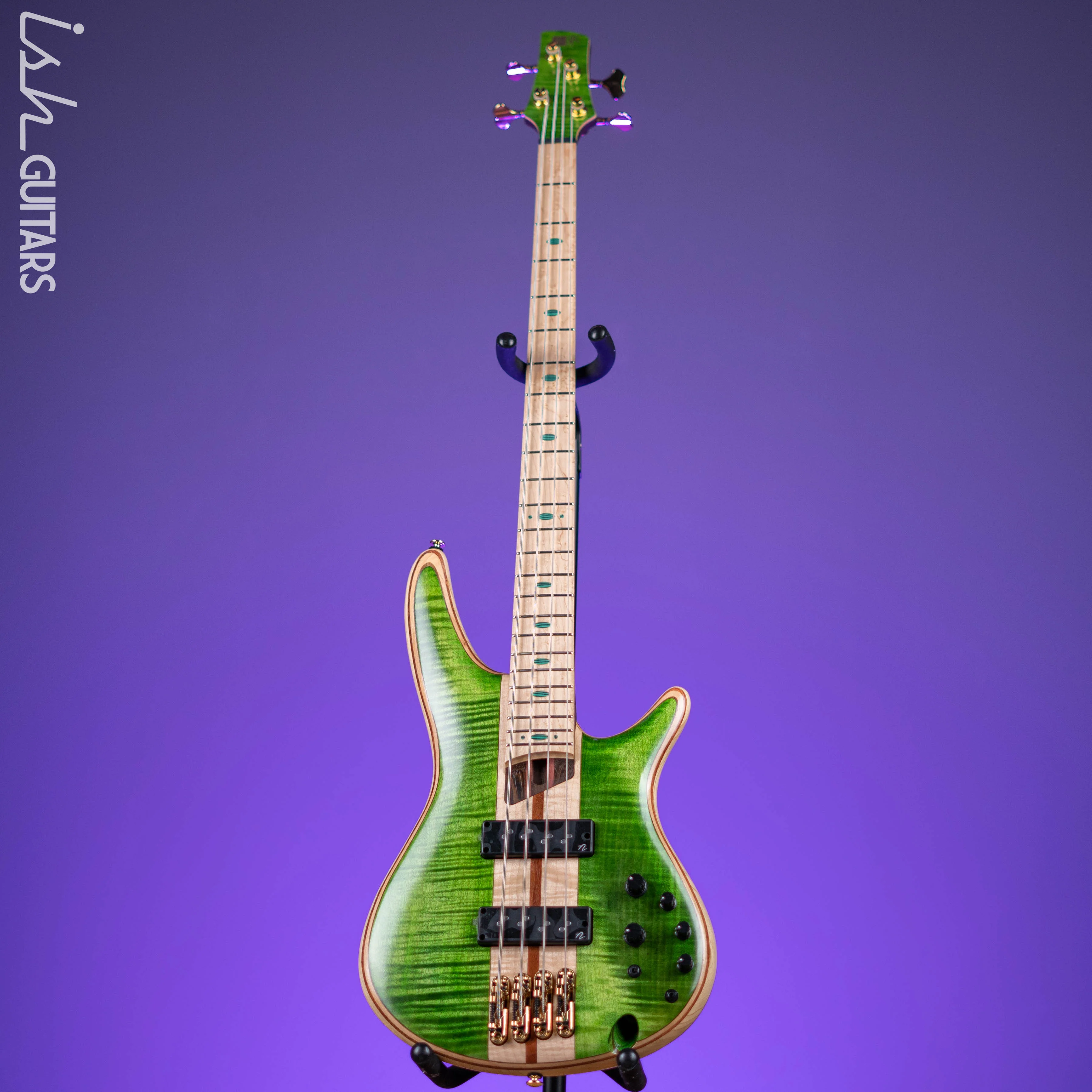 Ibanez Premium SR4FMDX 4-String Bass Emerald Green Low Gloss - Image 2