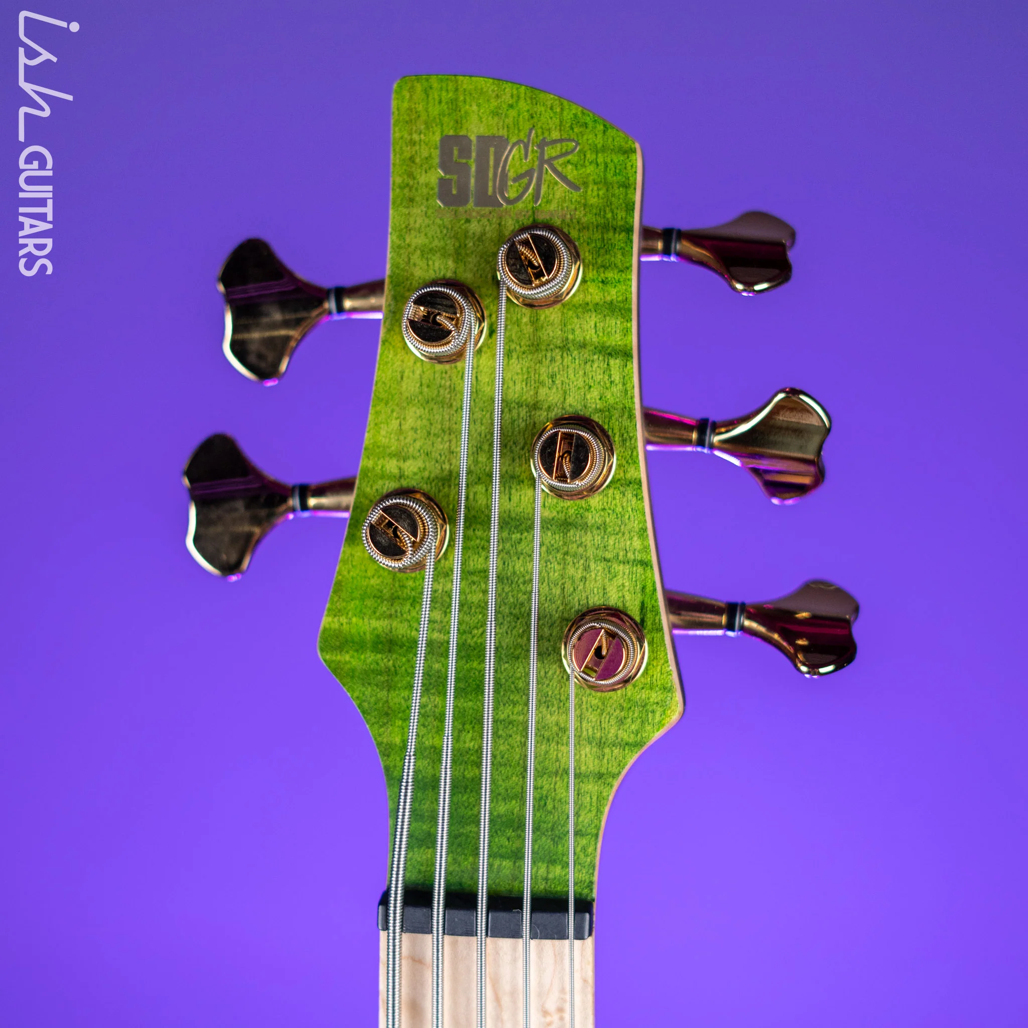 Ibanez Premium SR5FMDX 5-String Bass Emerald Green Low Gloss - Image 6