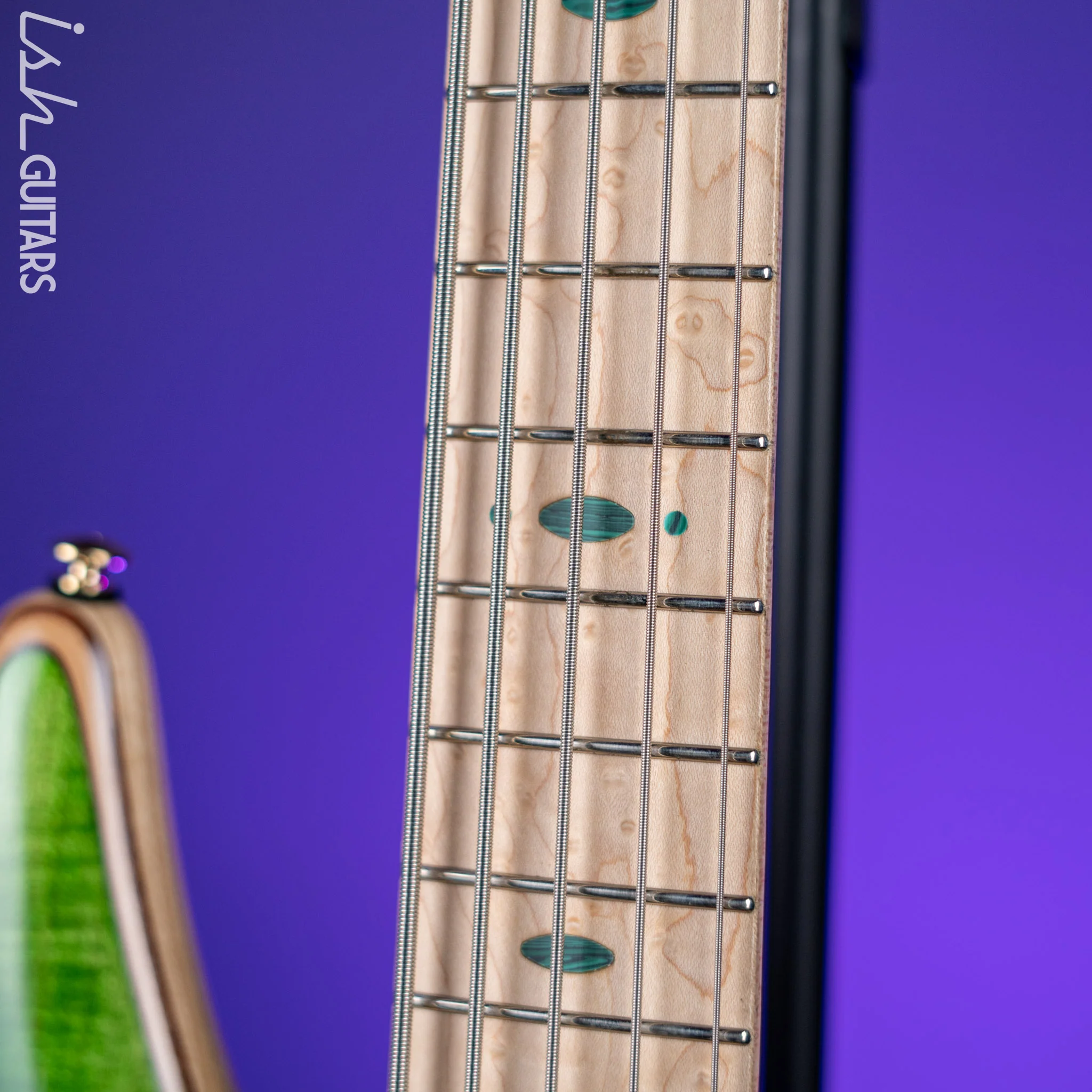 Ibanez Premium SR5FMDX 5-String Bass Emerald Green Low Gloss - Image 5