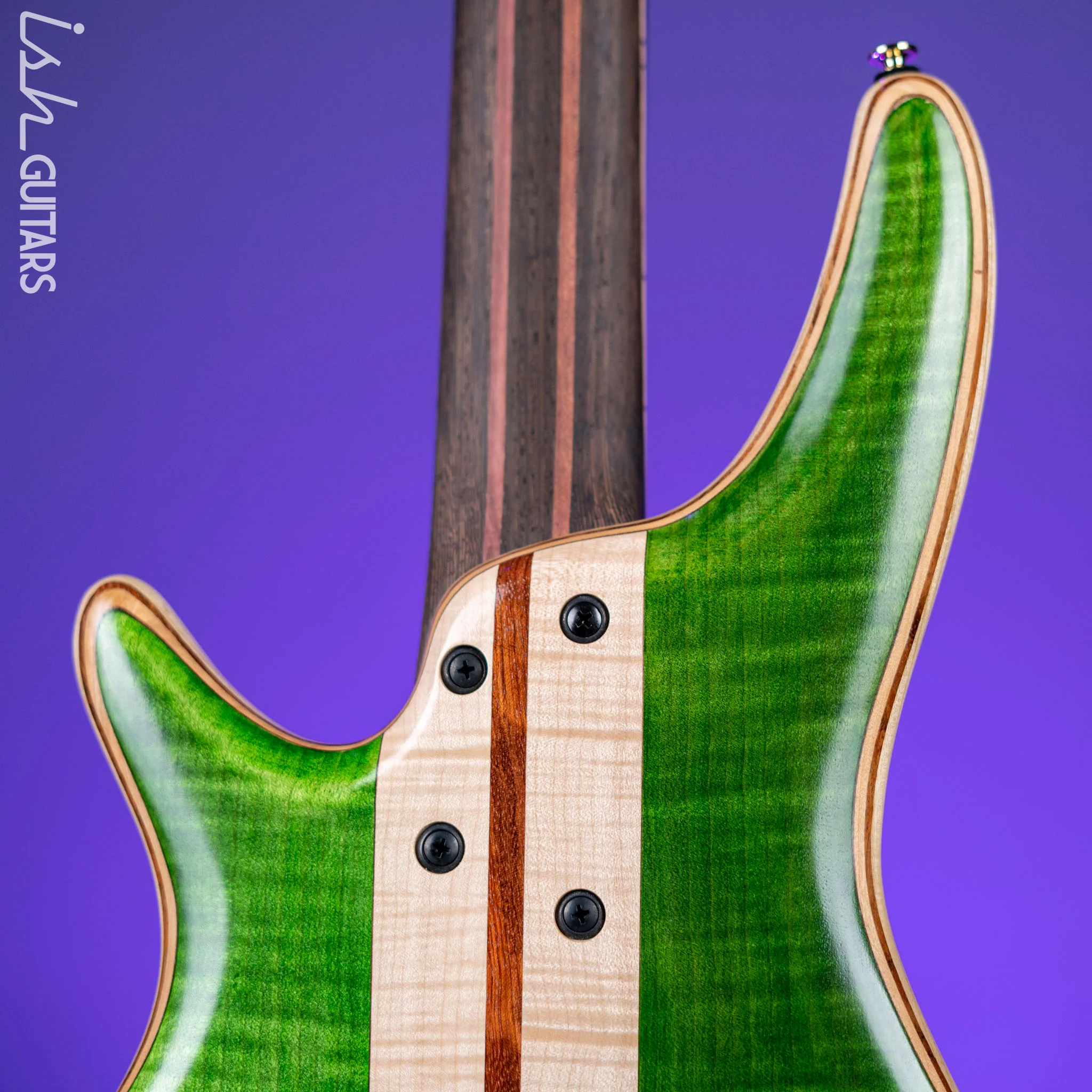 Ibanez Premium SR5FMDX 5-String Bass Emerald Green Low Gloss - Image 9