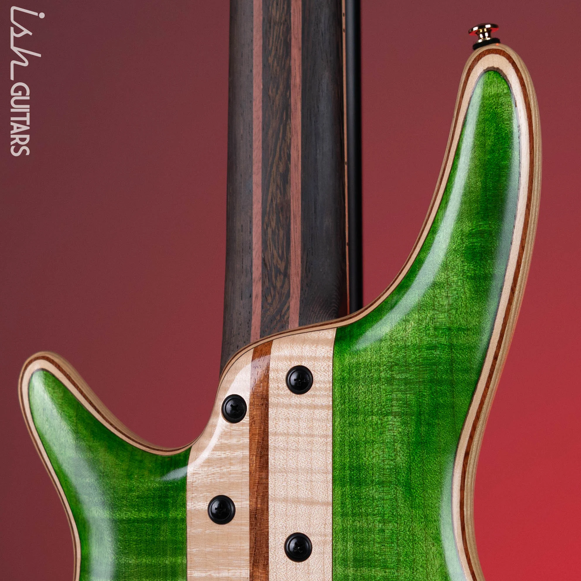 Ibanez Premium SR5FMDX 5-String Bass Emerald Green Low Gloss Demo - Image 10