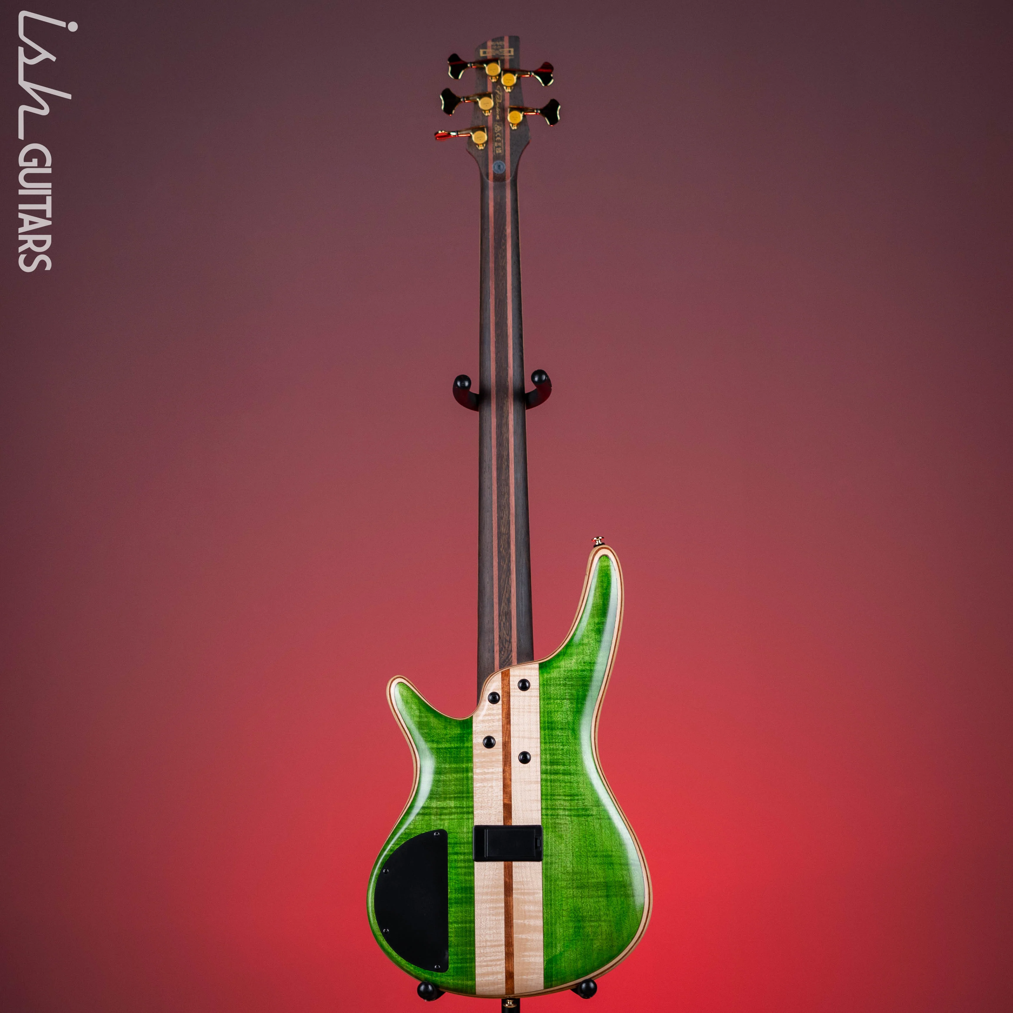 Ibanez Premium SR5FMDX 5-String Bass Emerald Green Low Gloss Demo - Image 8