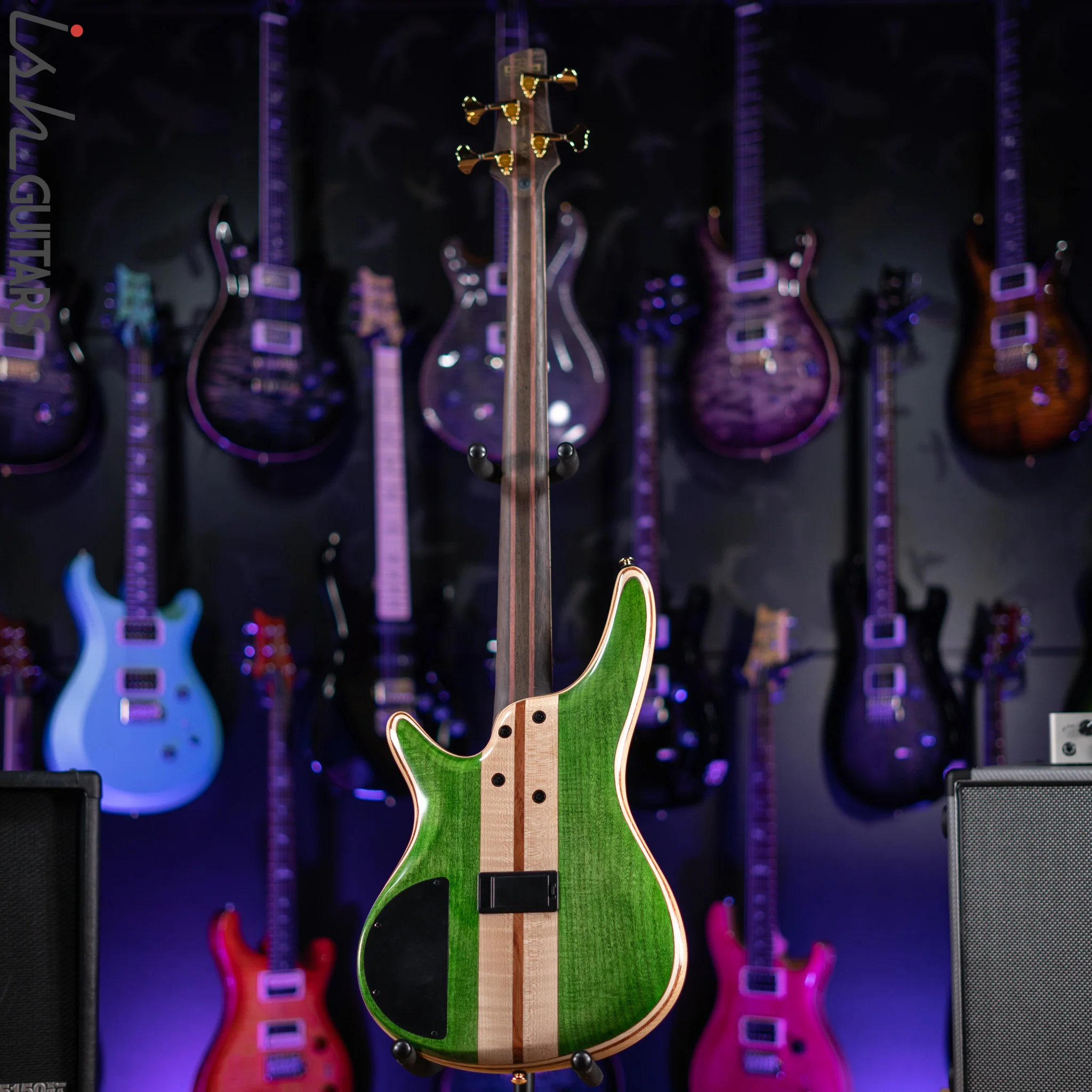 Ibanez Premium SR4FMDX 4-String Bass Emerald Green Low Gloss Demo - Image 7