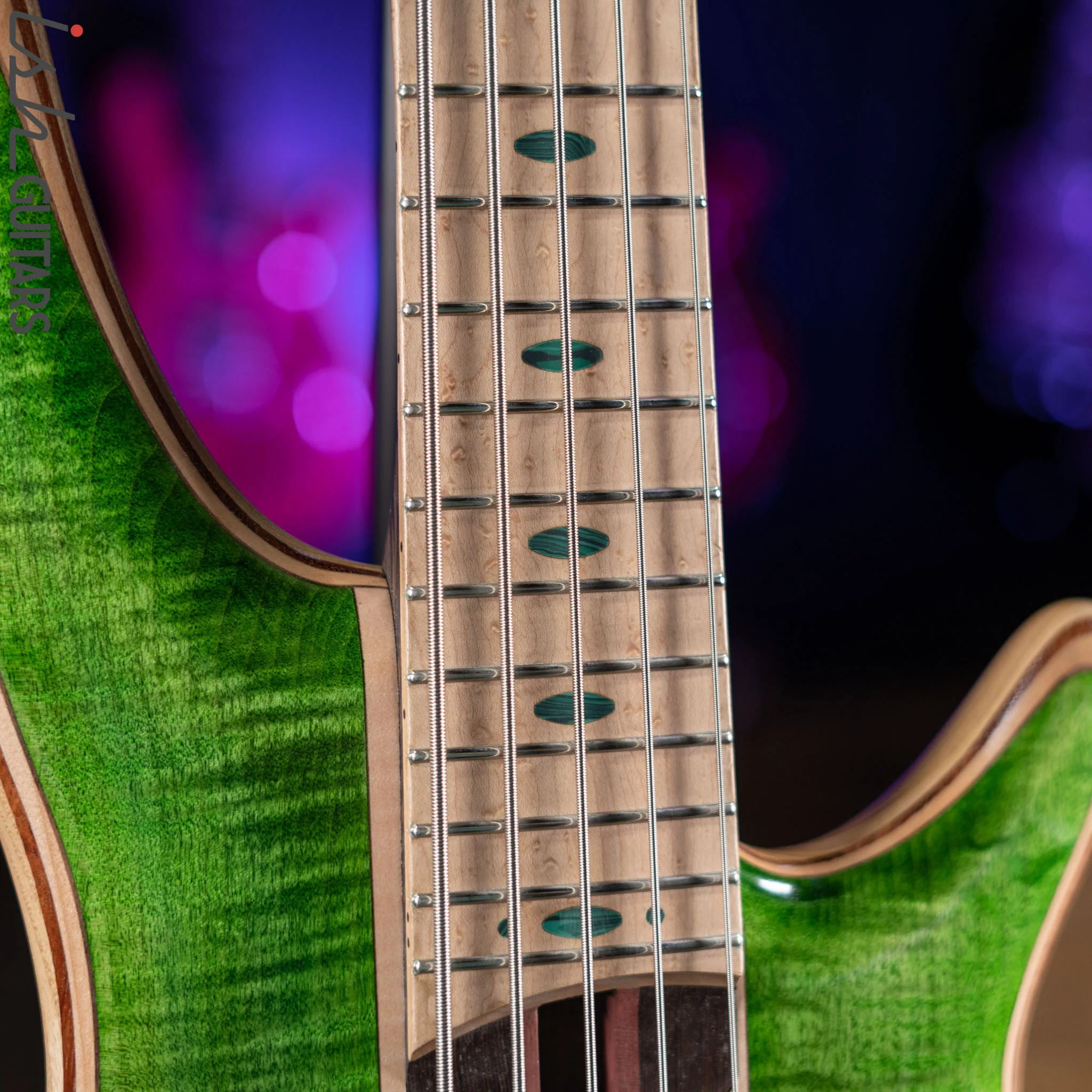 Ibanez Premium SR5FMDX Bass Emerald Green Low Gloss Demo - Image 5
