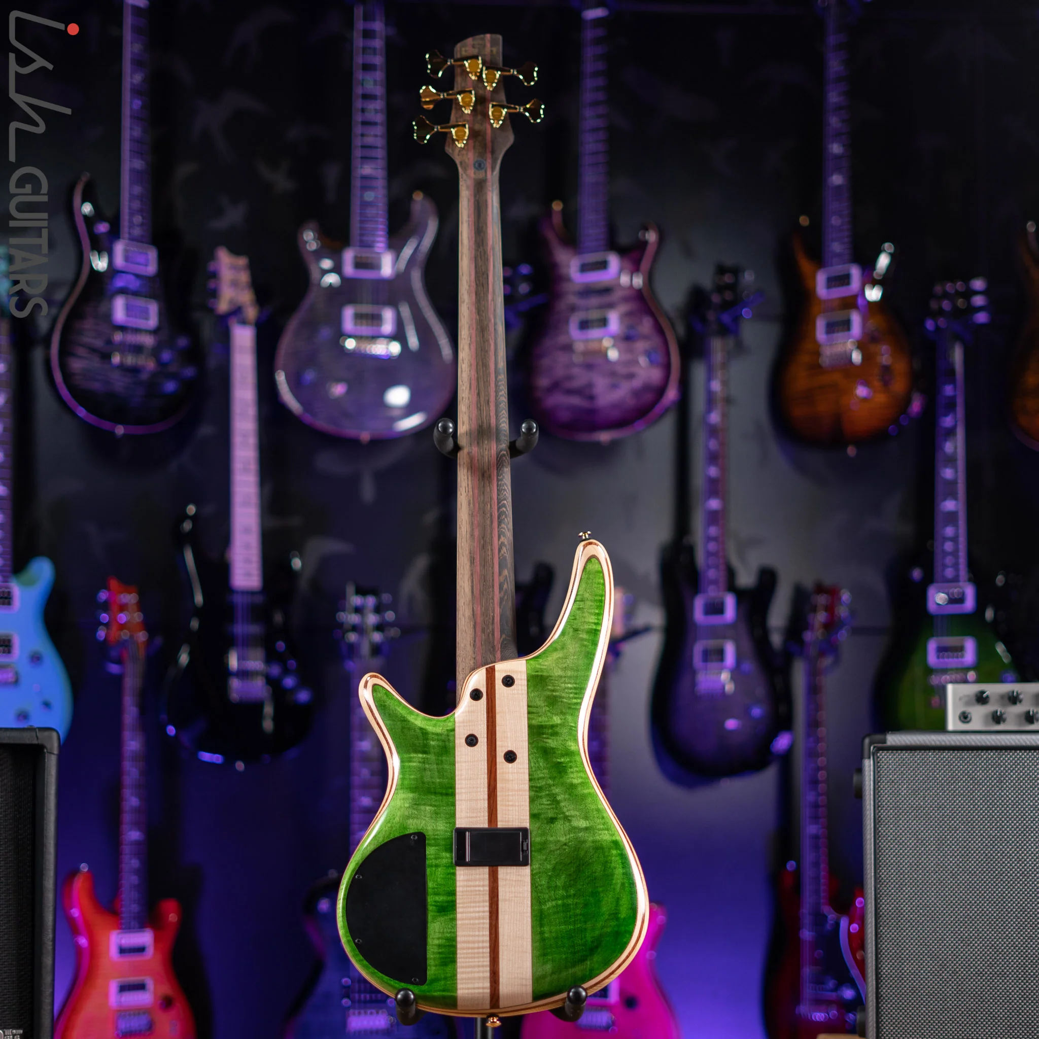 Ibanez Premium SR5FMDX Bass Emerald Green Low Gloss Demo - Image 7