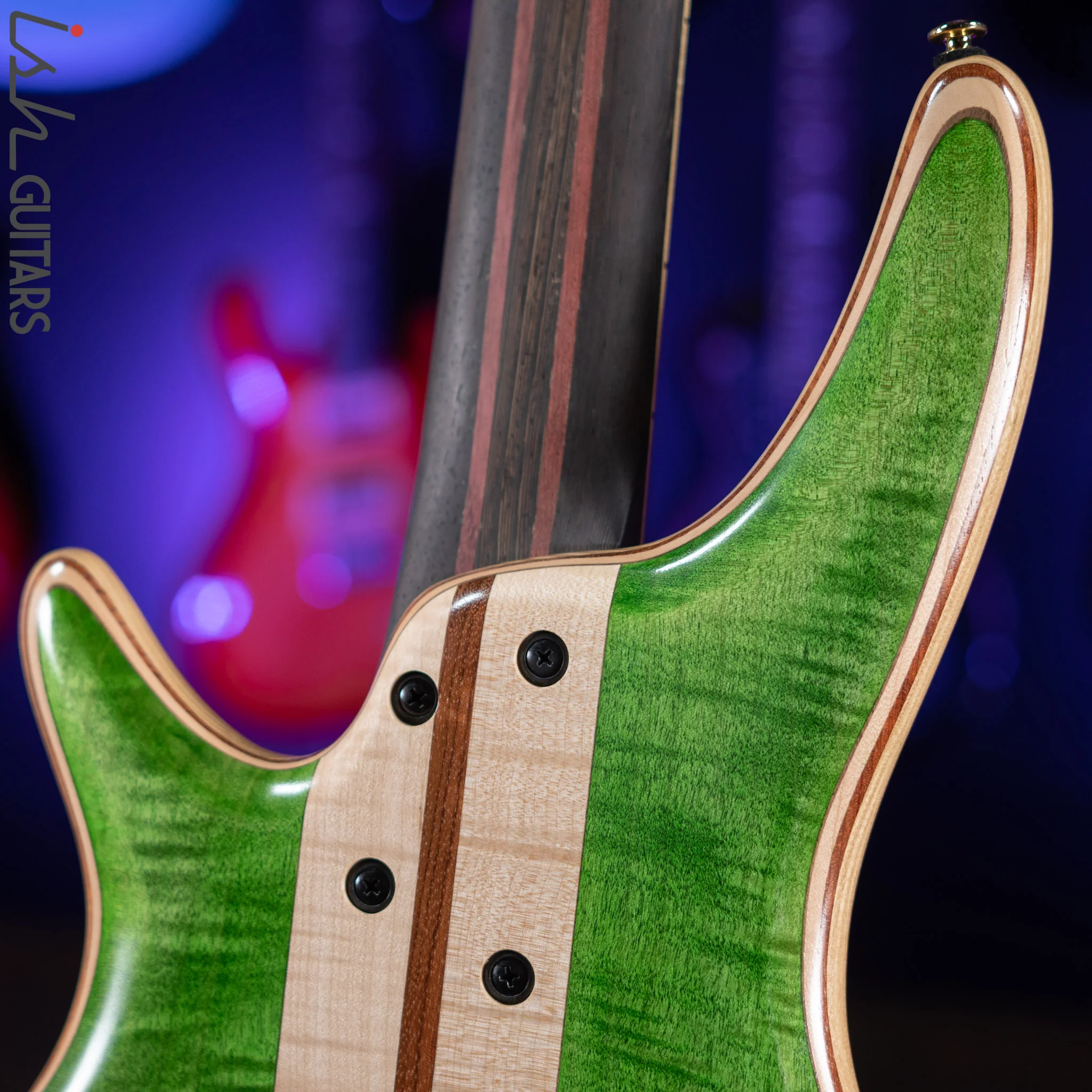 Ibanez Premium SR5FMDX Bass Emerald Green Low Gloss Demo - Image 10