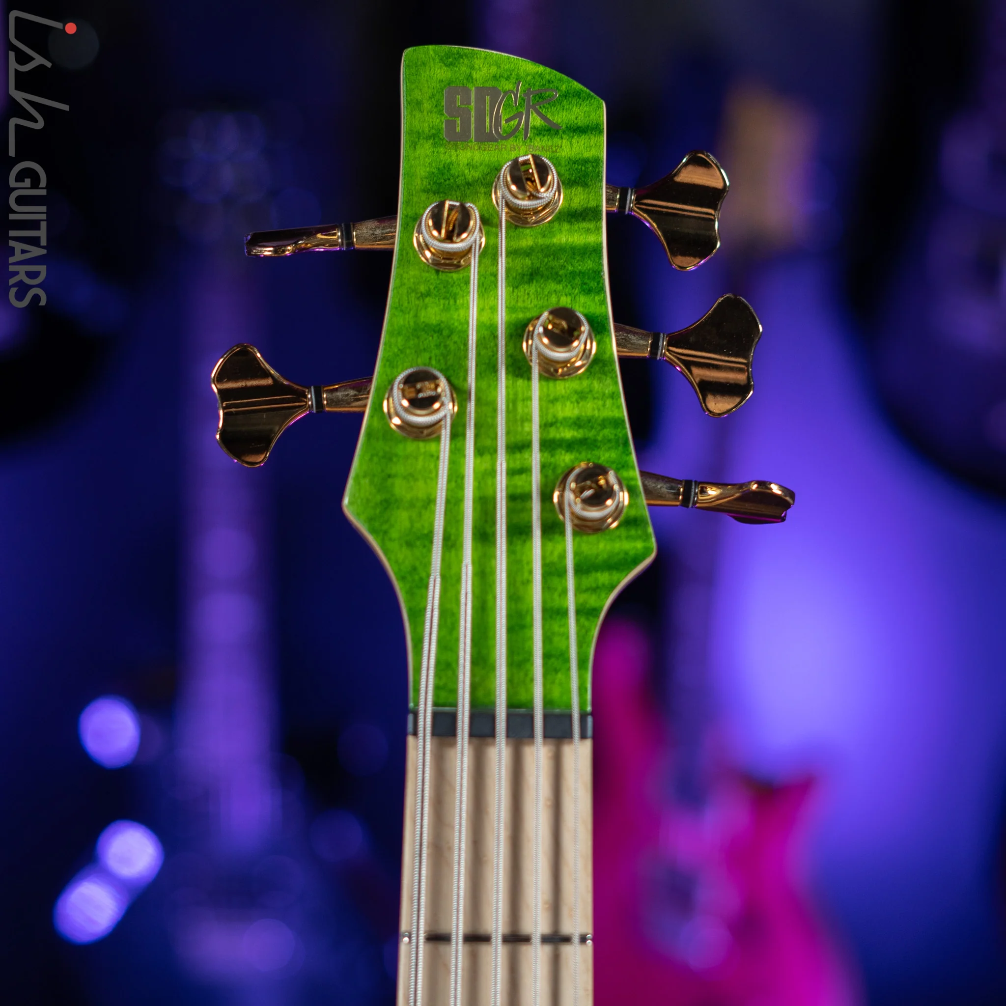 Ibanez Premium SR5FMDX Bass Emerald Green Low Gloss Demo - Image 7